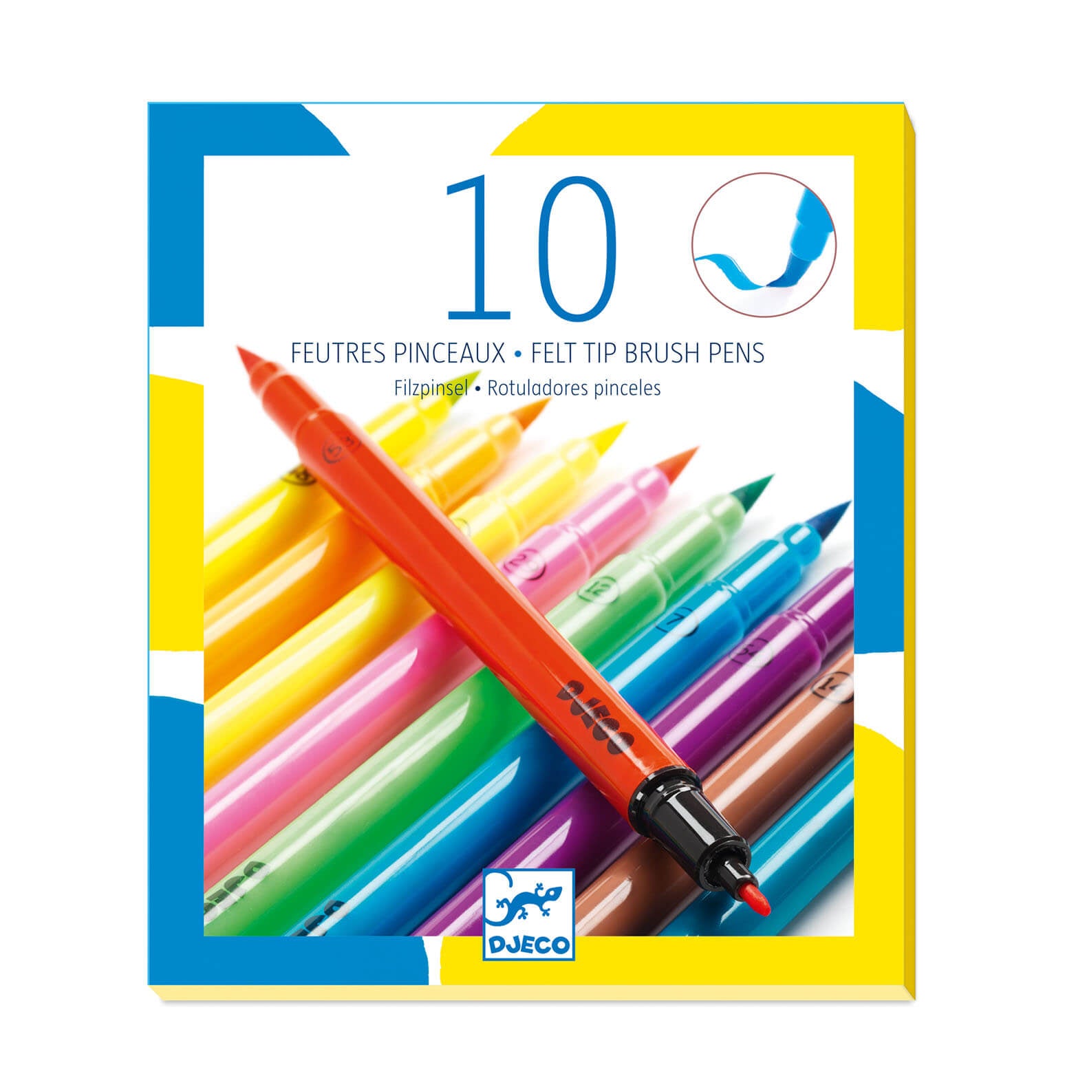 10 Double Ended Felt Brushes - Pop Colours