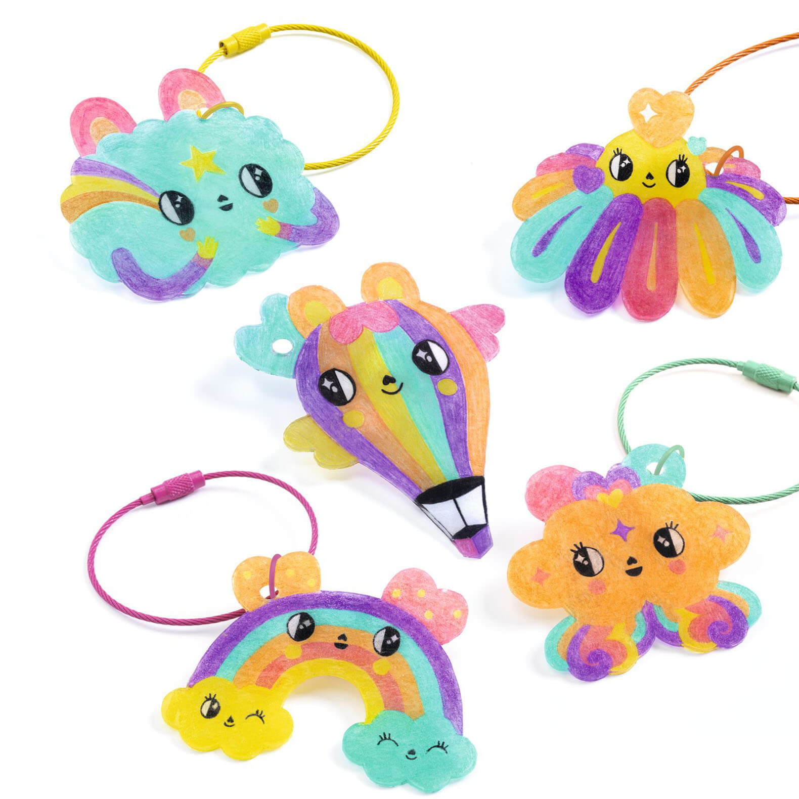 Artistic Plastic Keyring Craft Set - Kawaii