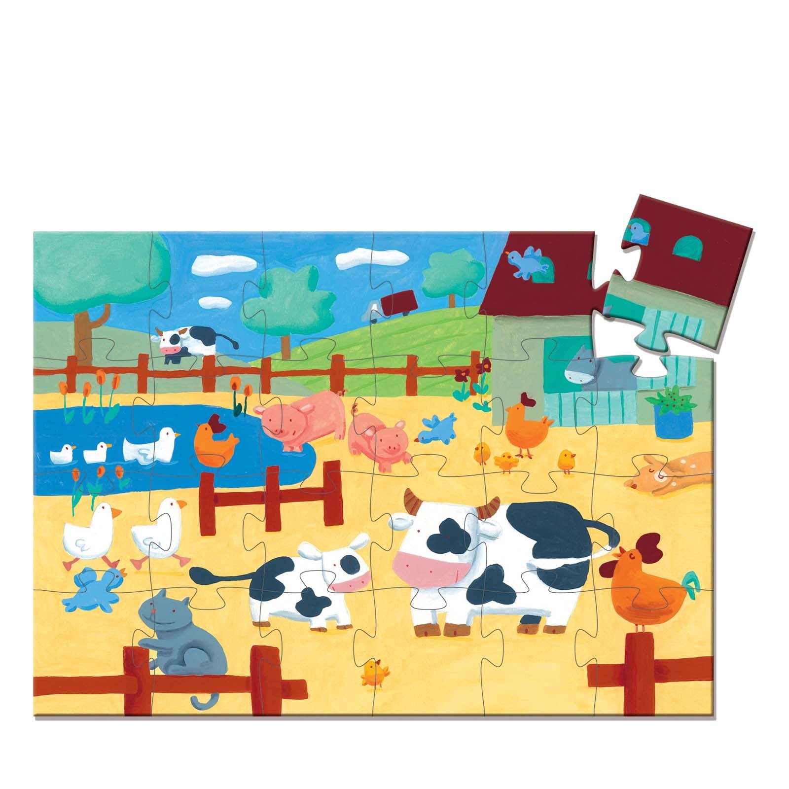 Silhouette 24 Piece Puzzle - The Cows On The Farm