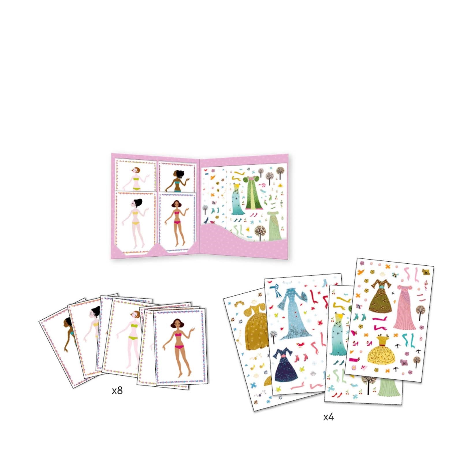 Dresses Through the Seasons Paper Dolls Set