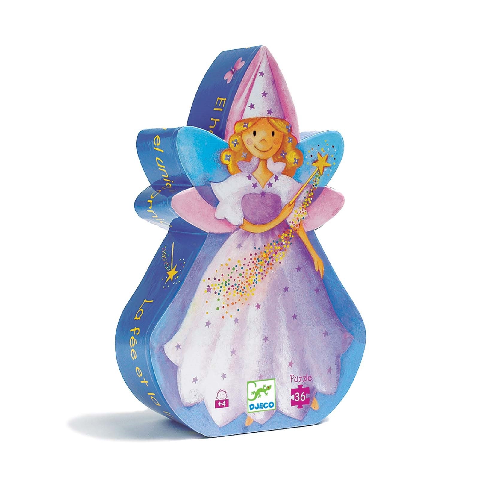 Silhouette 36 Piece Puzzle - The Fairy and The Unicorn