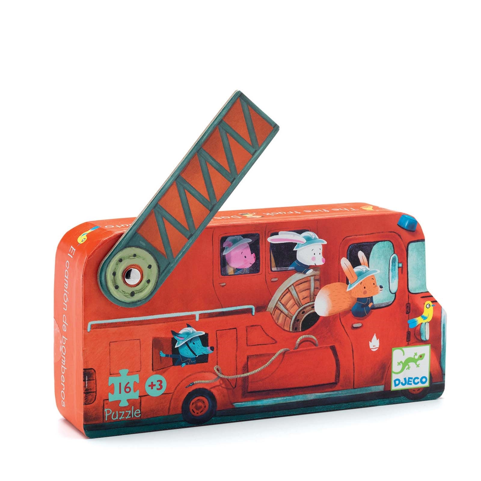 Silhouette 16 Piece Puzzle - The Fire Truck
