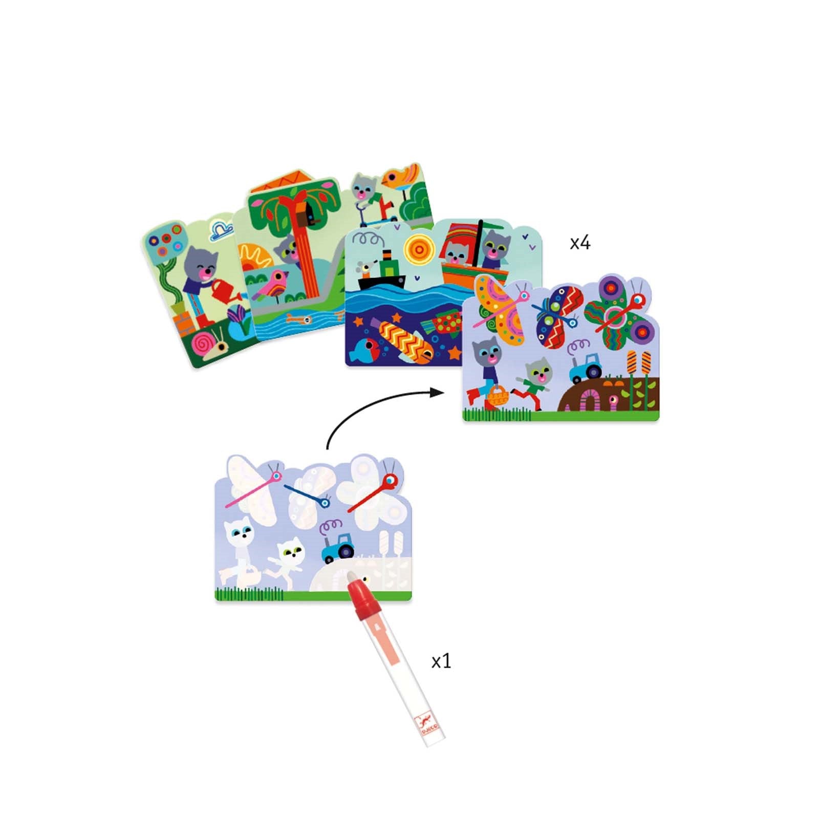 Hidden In The Garden Magic Colouring Set