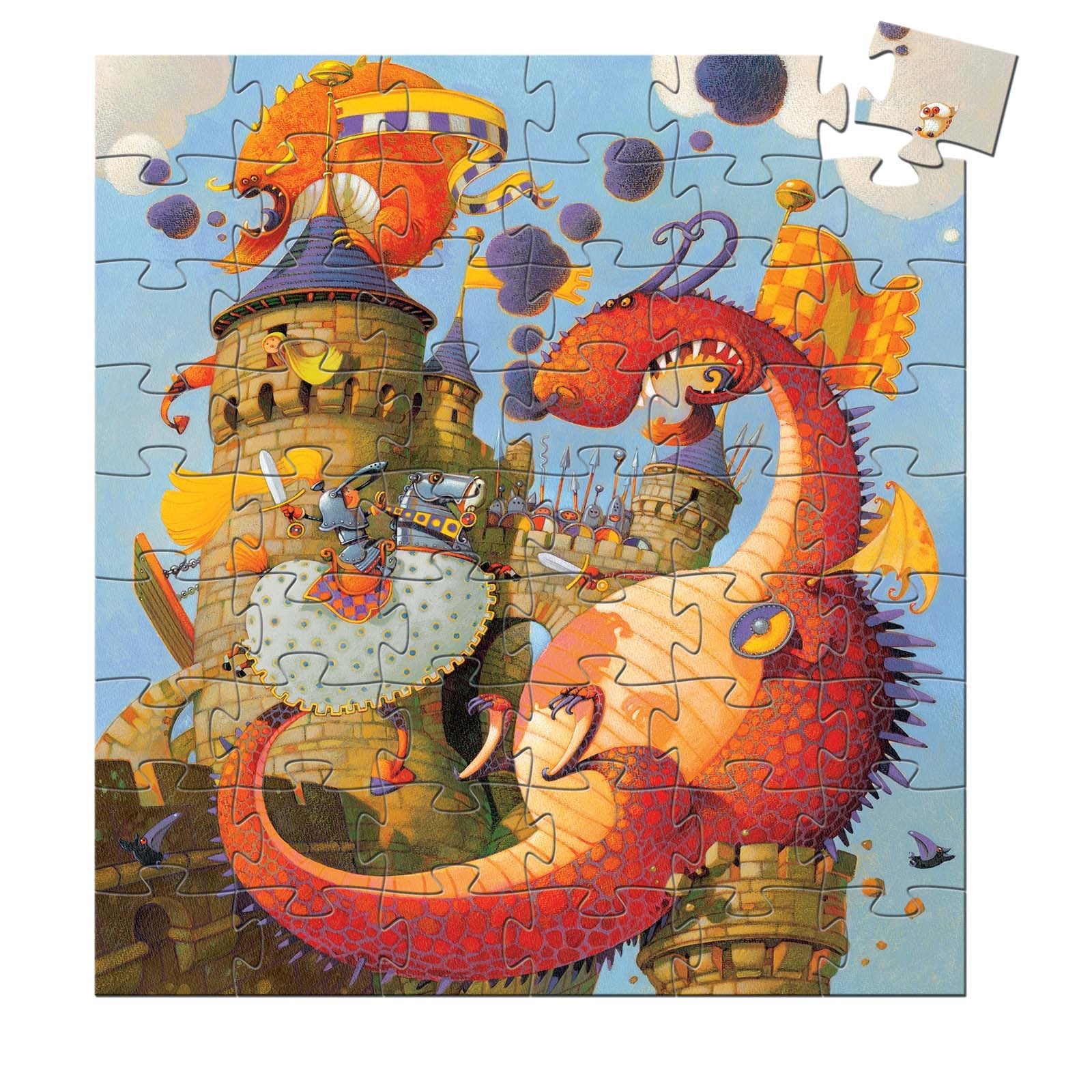 Silhouette 54 Piece Puzzle - Vaillant and The Dragon
