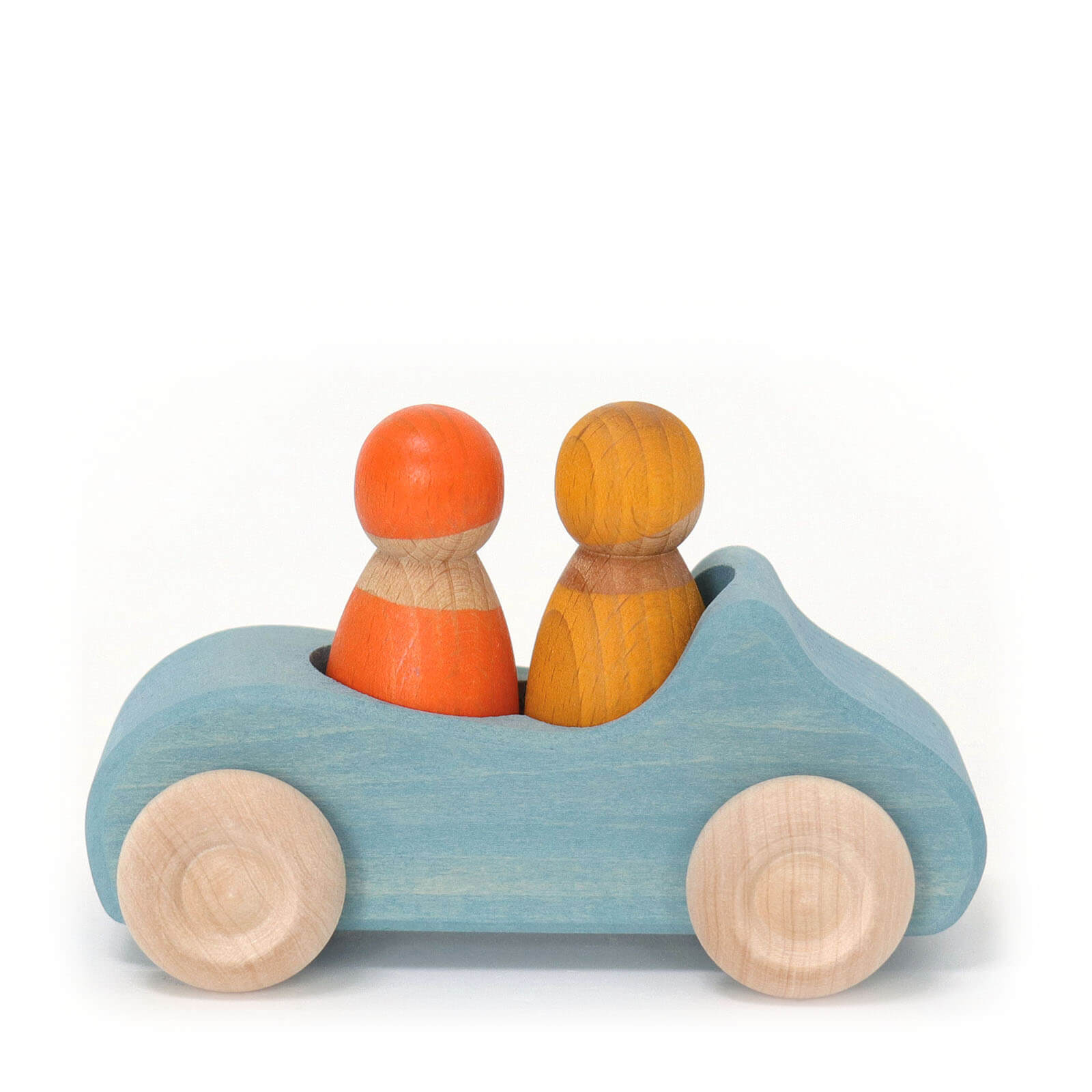 Large Wooden Convertible Car - Blue