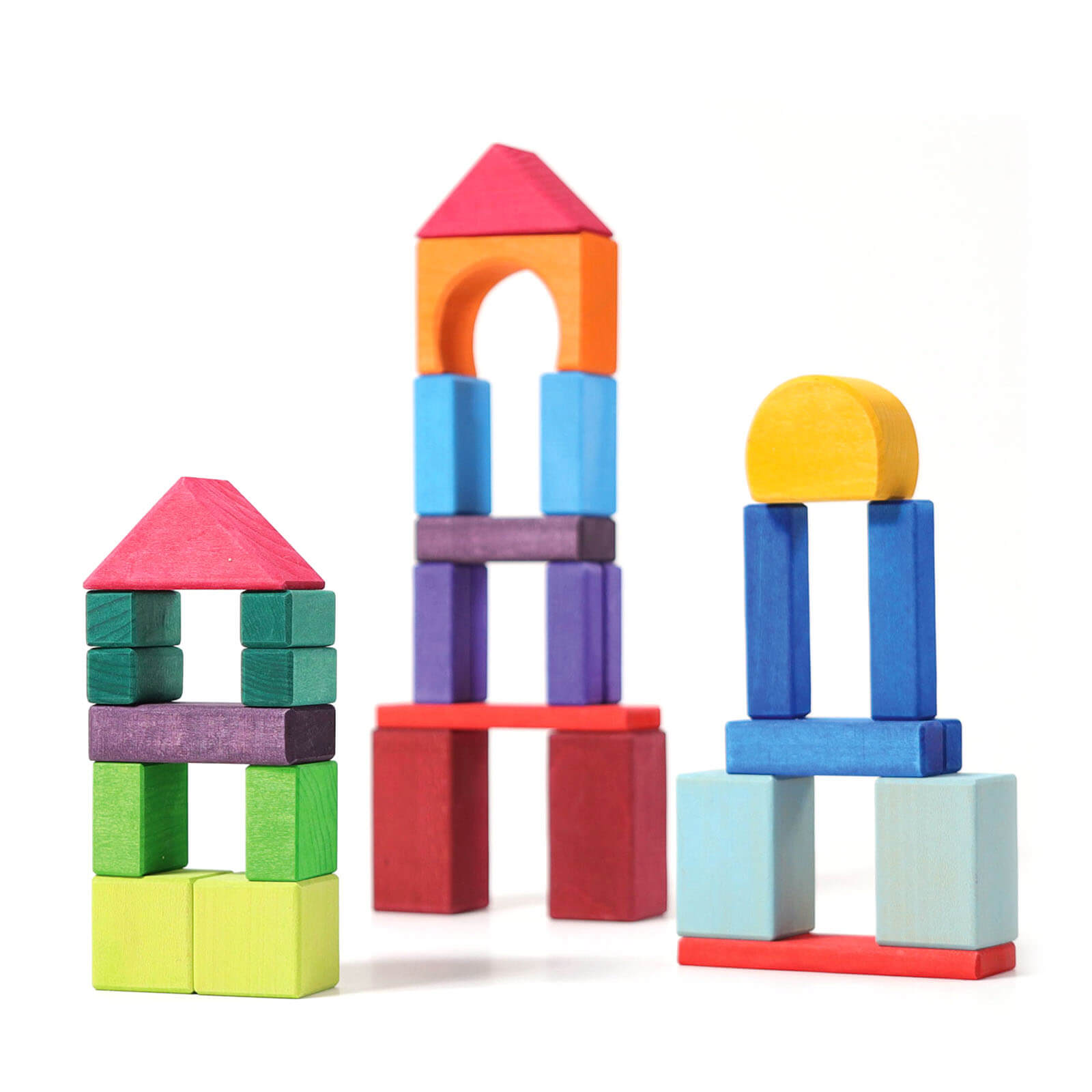 Grimm's 30 Coloured Geo Blocks Building Blocks