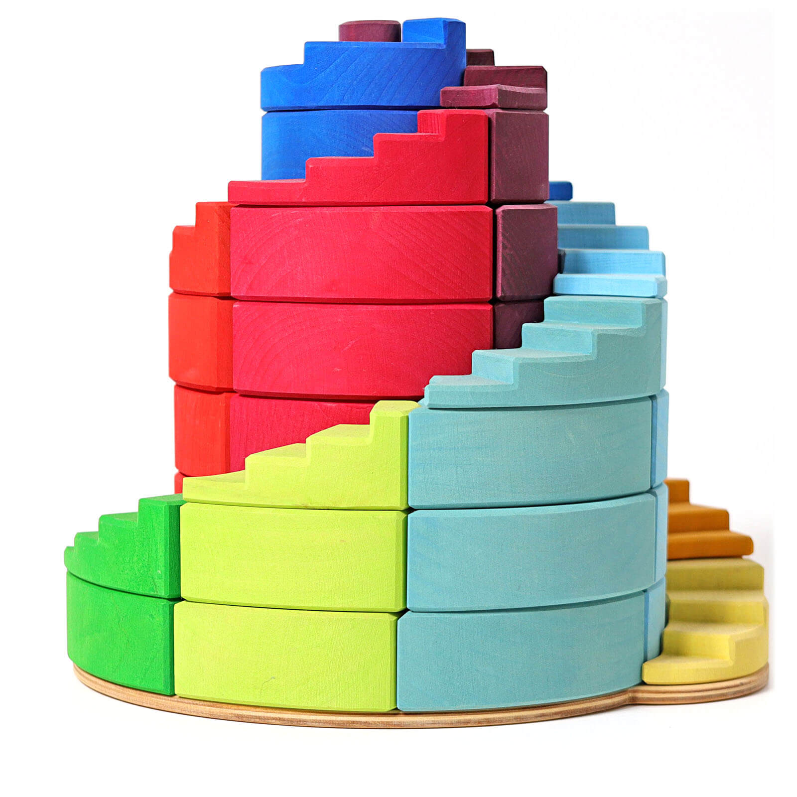 Counterrotating Stepped Spiral Blocks