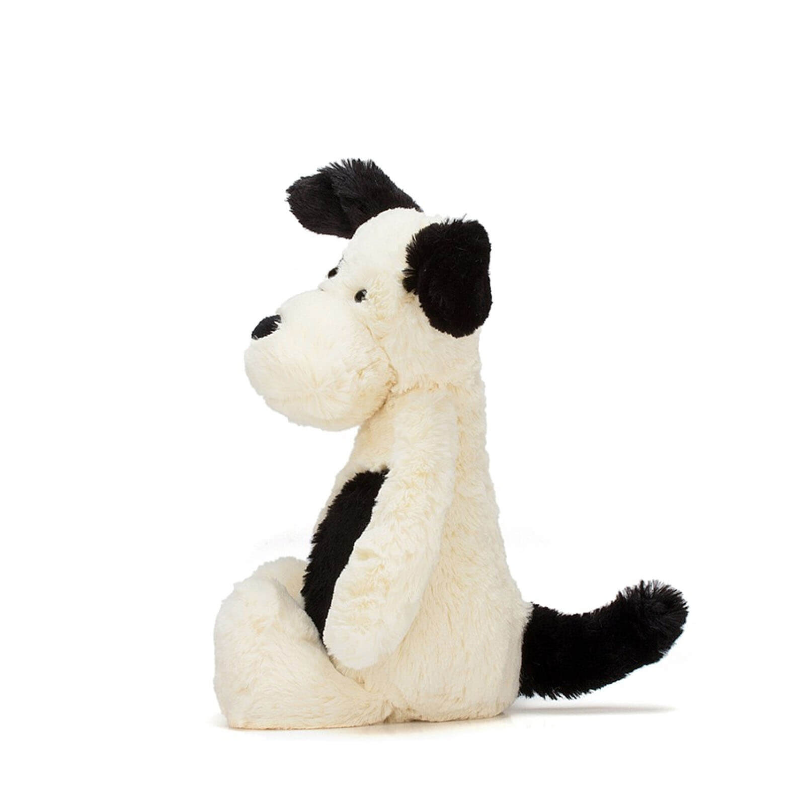 Small Bashful Puppy Black and Cream