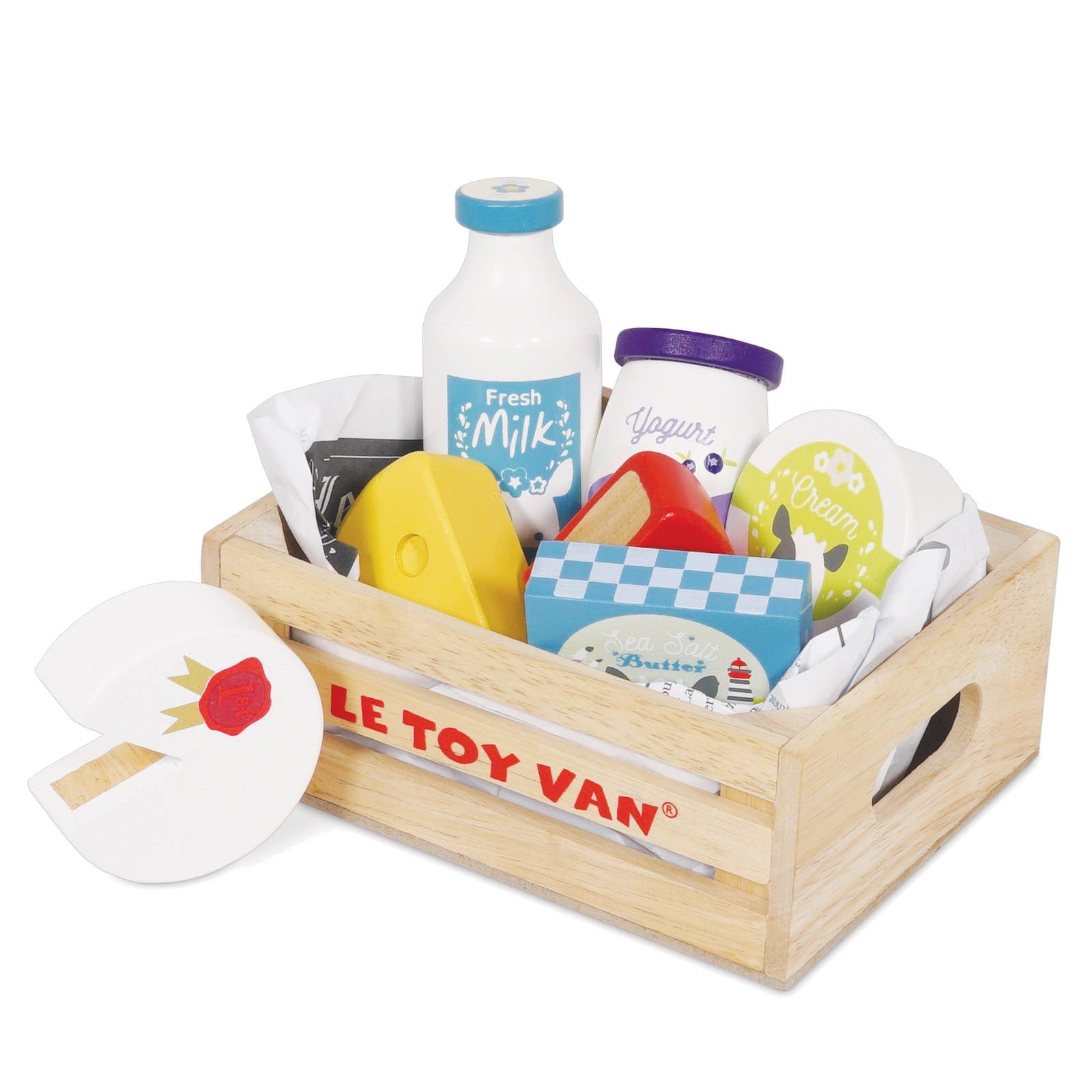 Wooden Crate - Cheese and Dairy