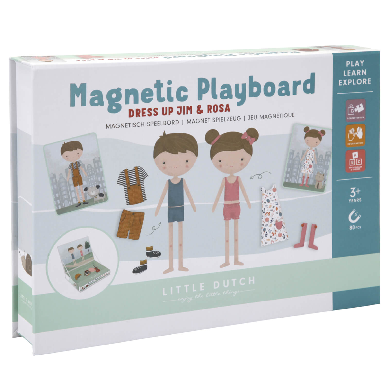 Magnetic Play Board - Dress Jim and Rosa