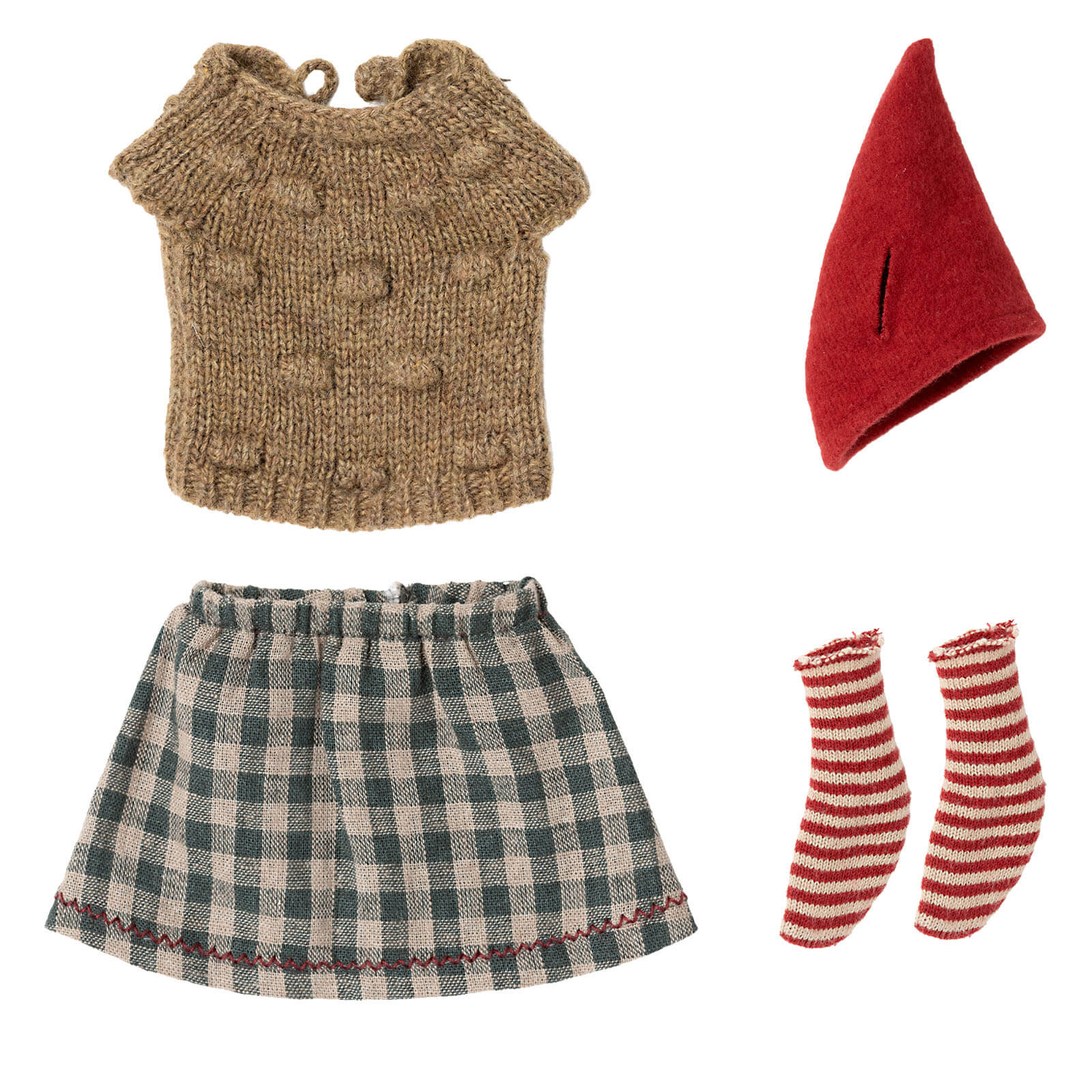 Christmas Clothes Medium Mouse - Girl