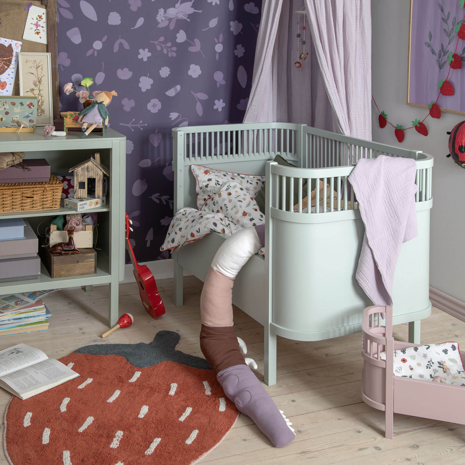 Dolls Bed and Mattress - Blossom Pink