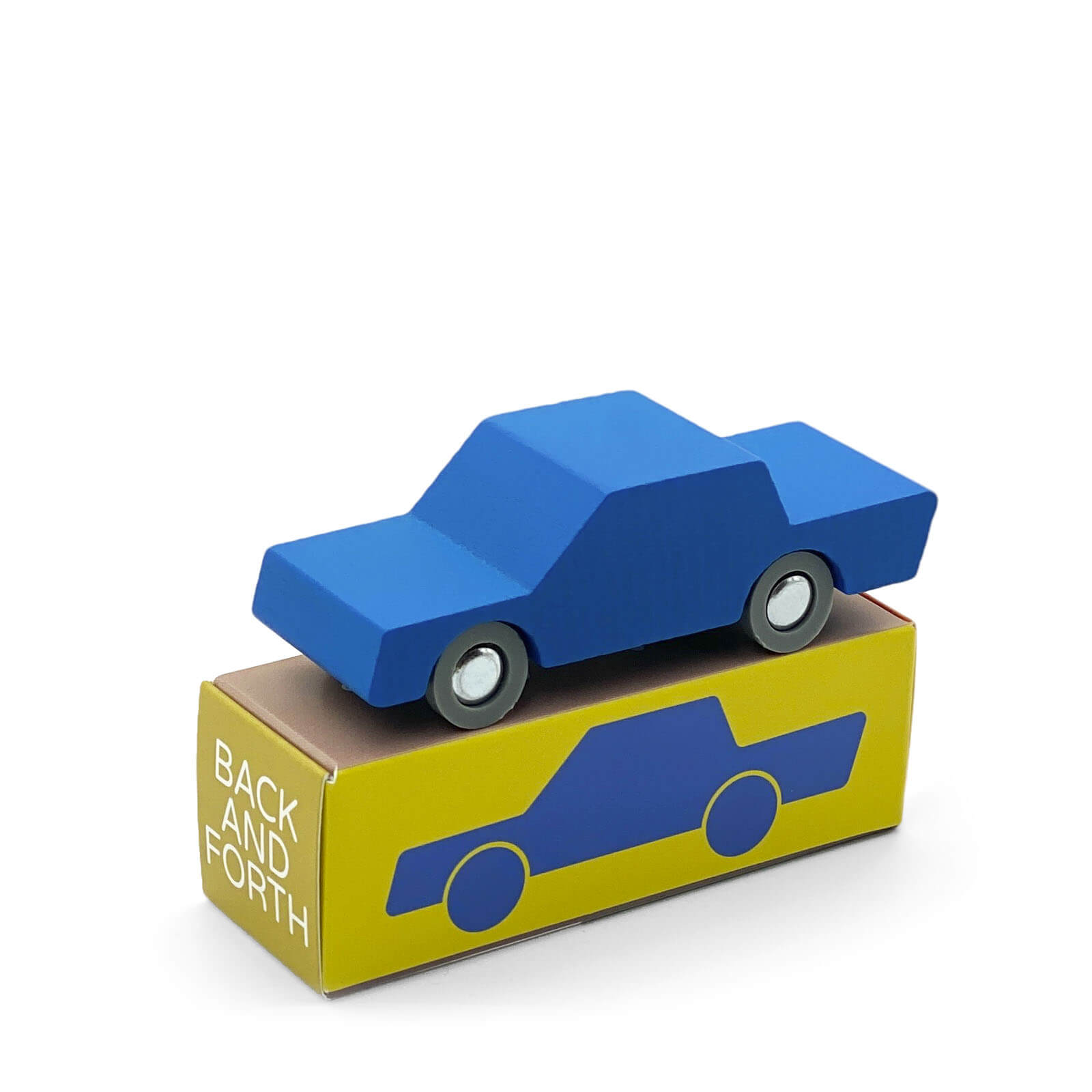 Back and Forth Wooden Toy Car - Blue