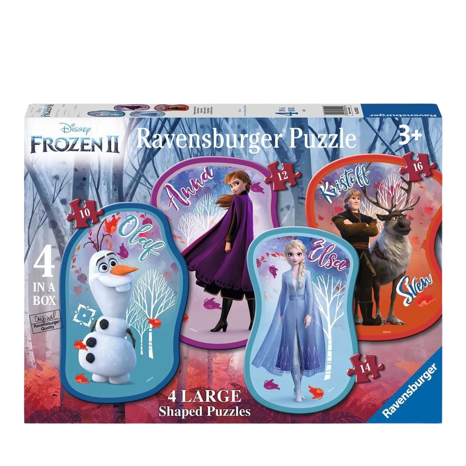 Frozen 2 - 4 Shaped Puzzles In a Box