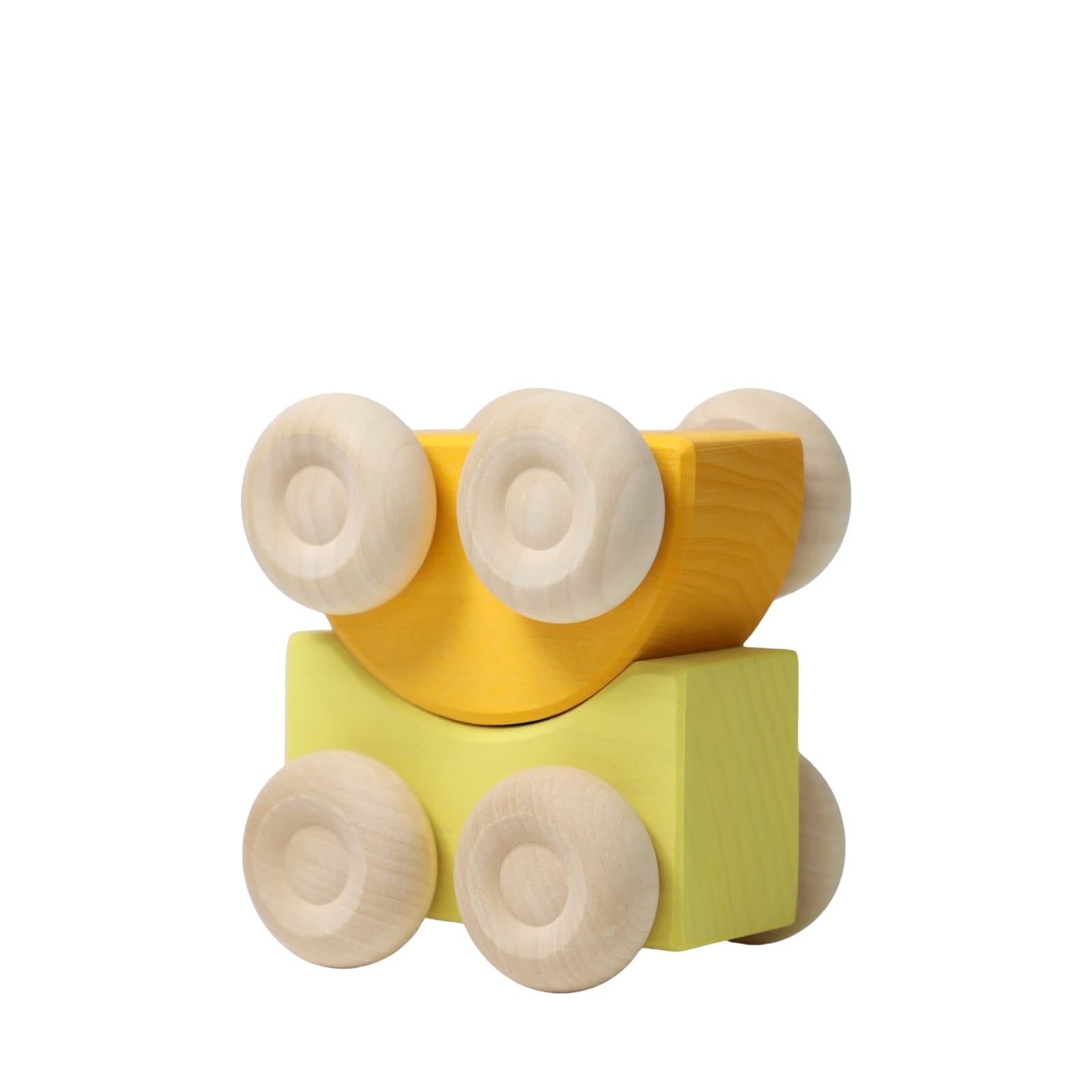 Wooden Stacking Cars - Yellow