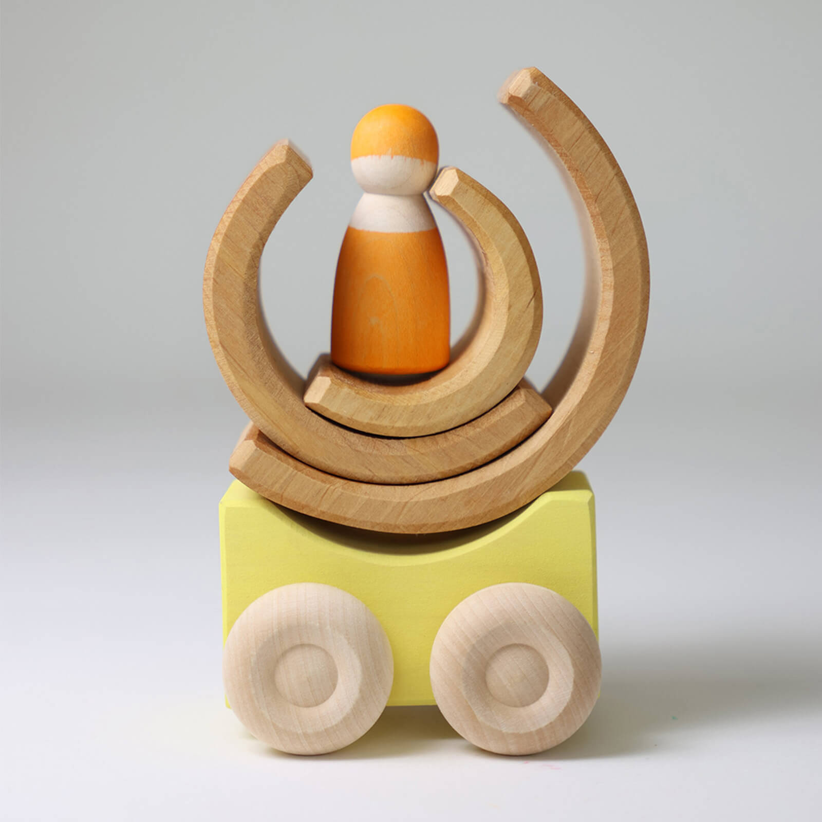 Wooden Stacking Cars - Yellow
