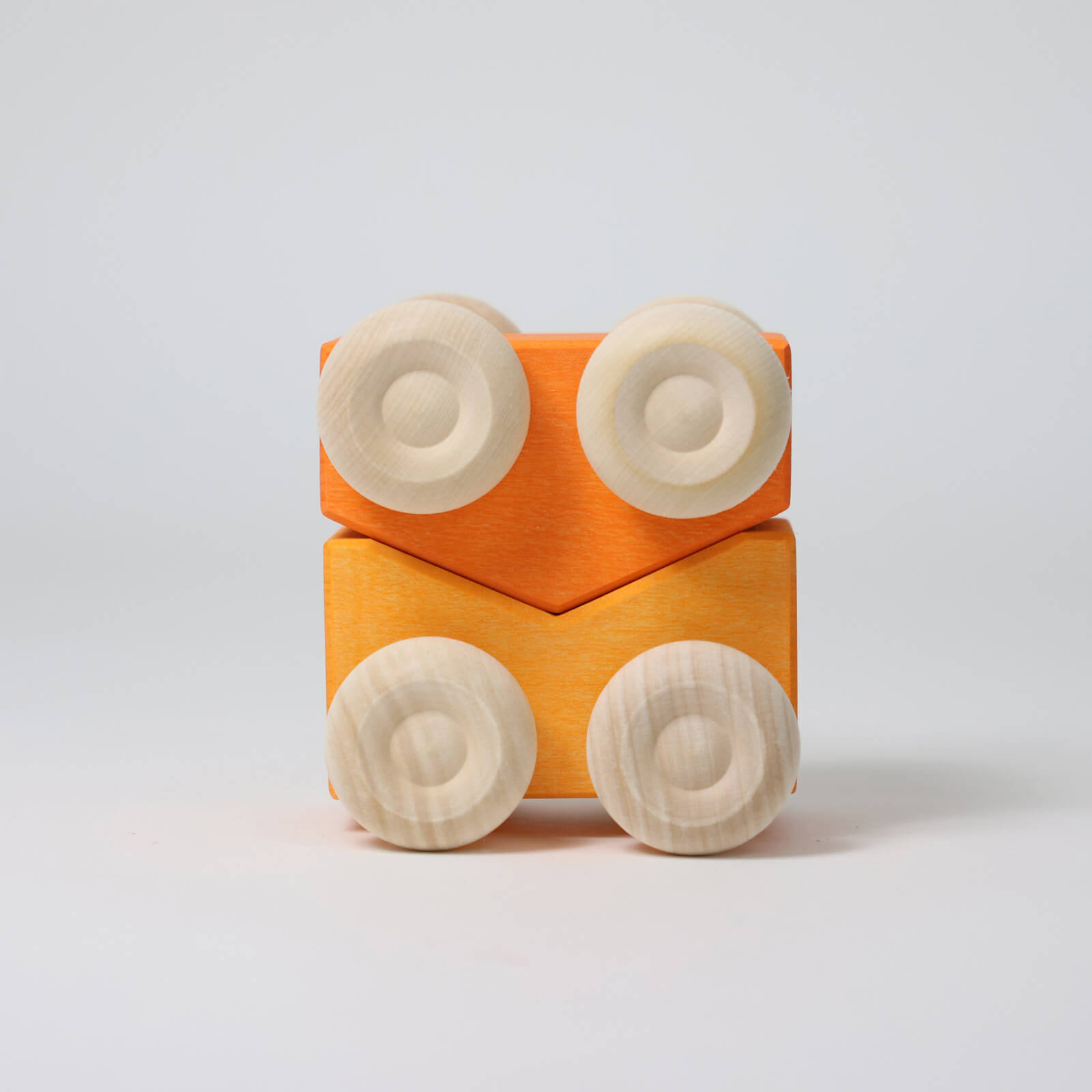 Wooden Stacking Cars - Orange