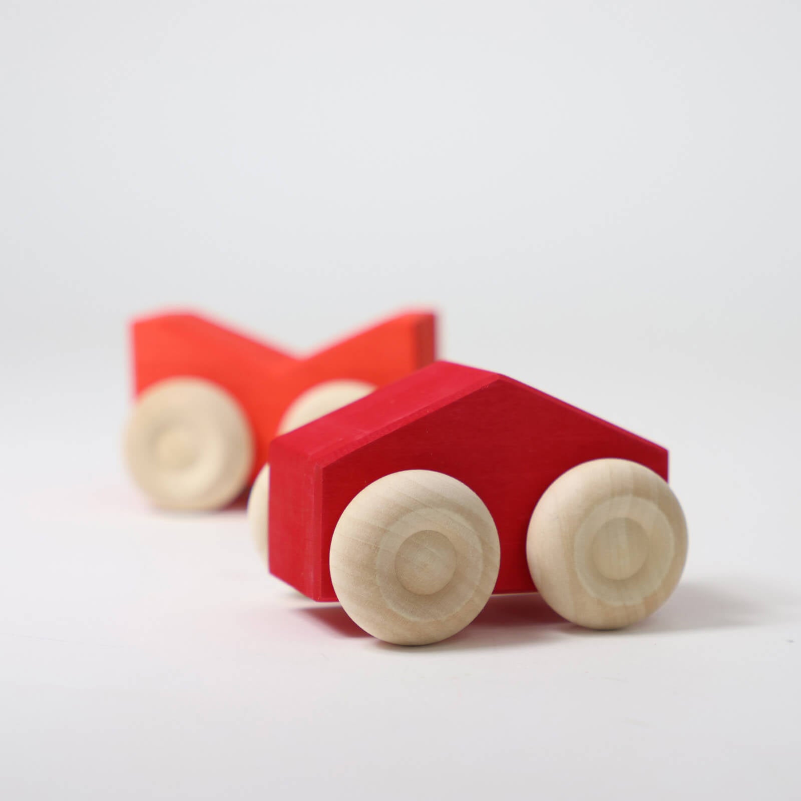 Wooden Stacking Cars - Red