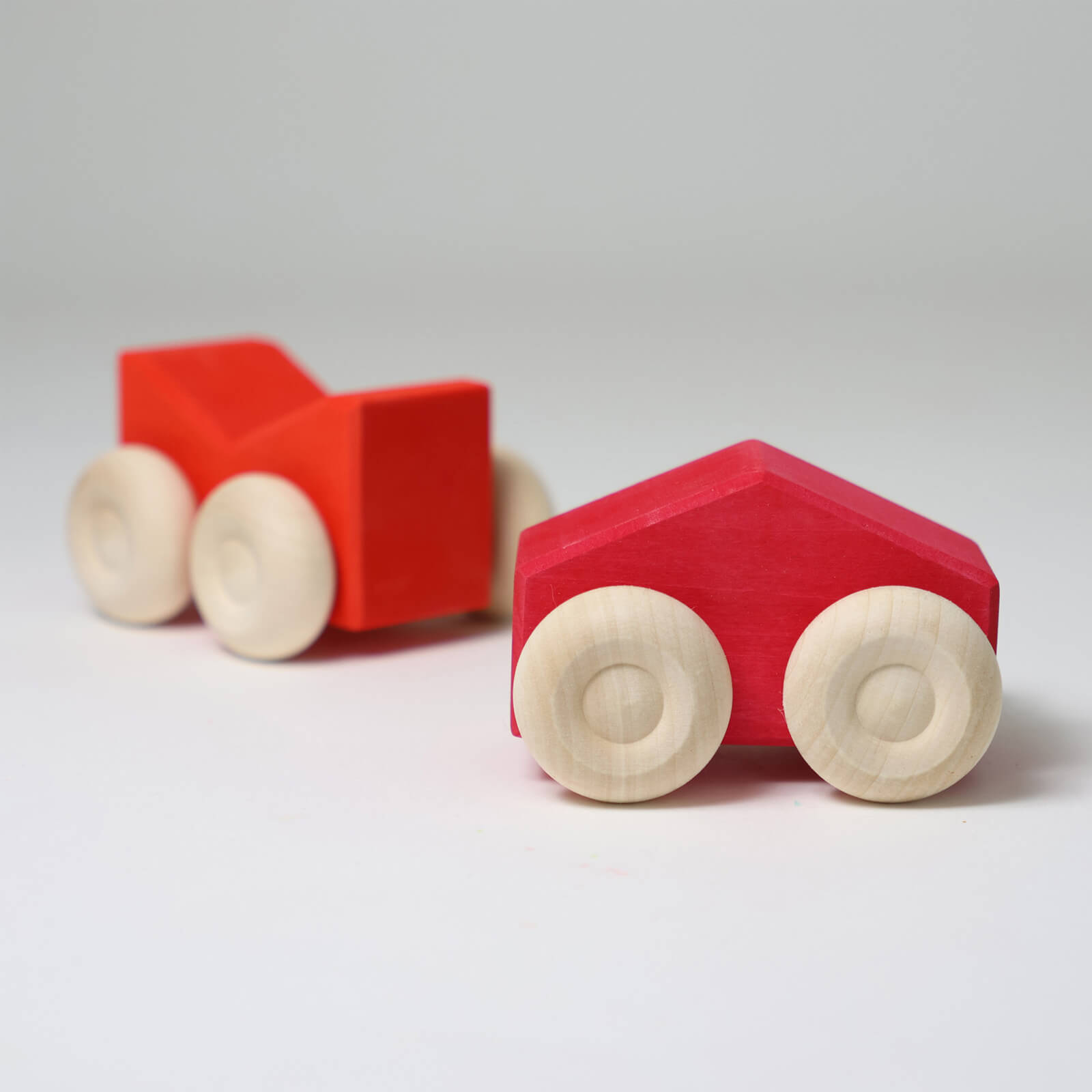 Wooden Stacking Cars - Red