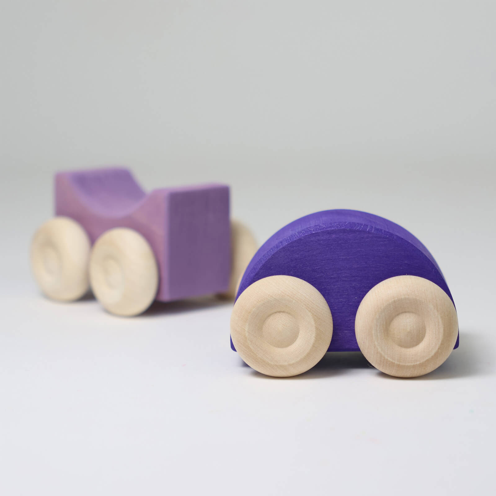 Wooden Stacking Cars - Purple