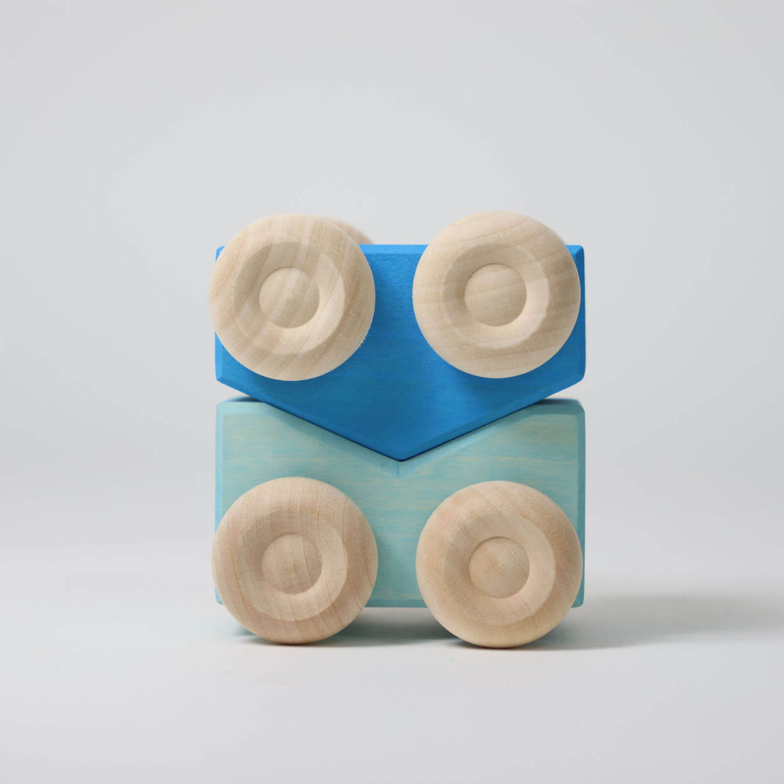 Wooden Stacking Cars - Blue