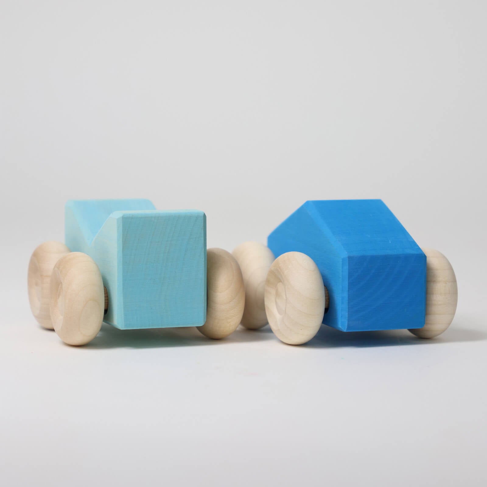 Wooden Stacking Cars - Blue