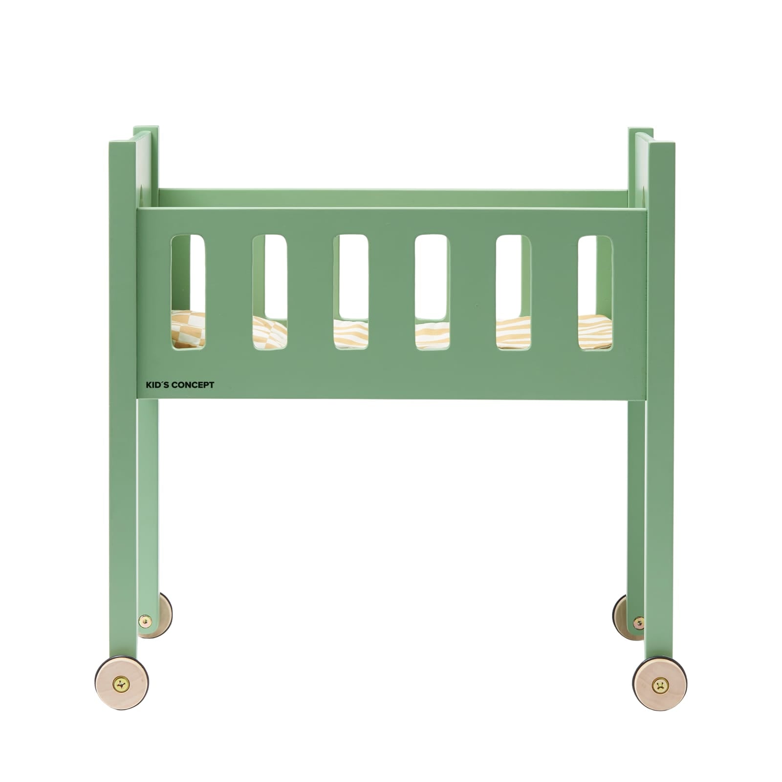 Wooden Doll Bed - Green
