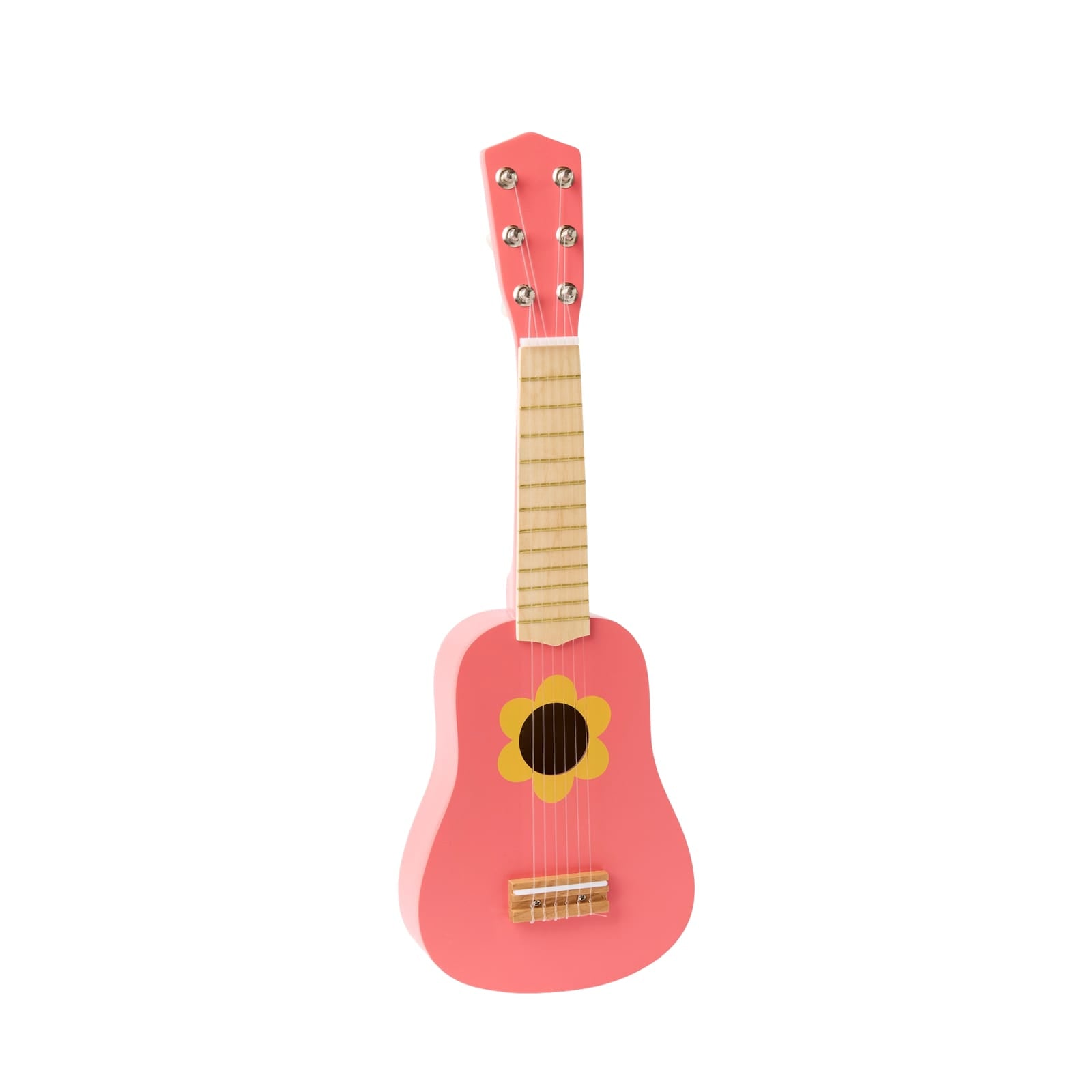 Wooden Guitar -  Flower Pink