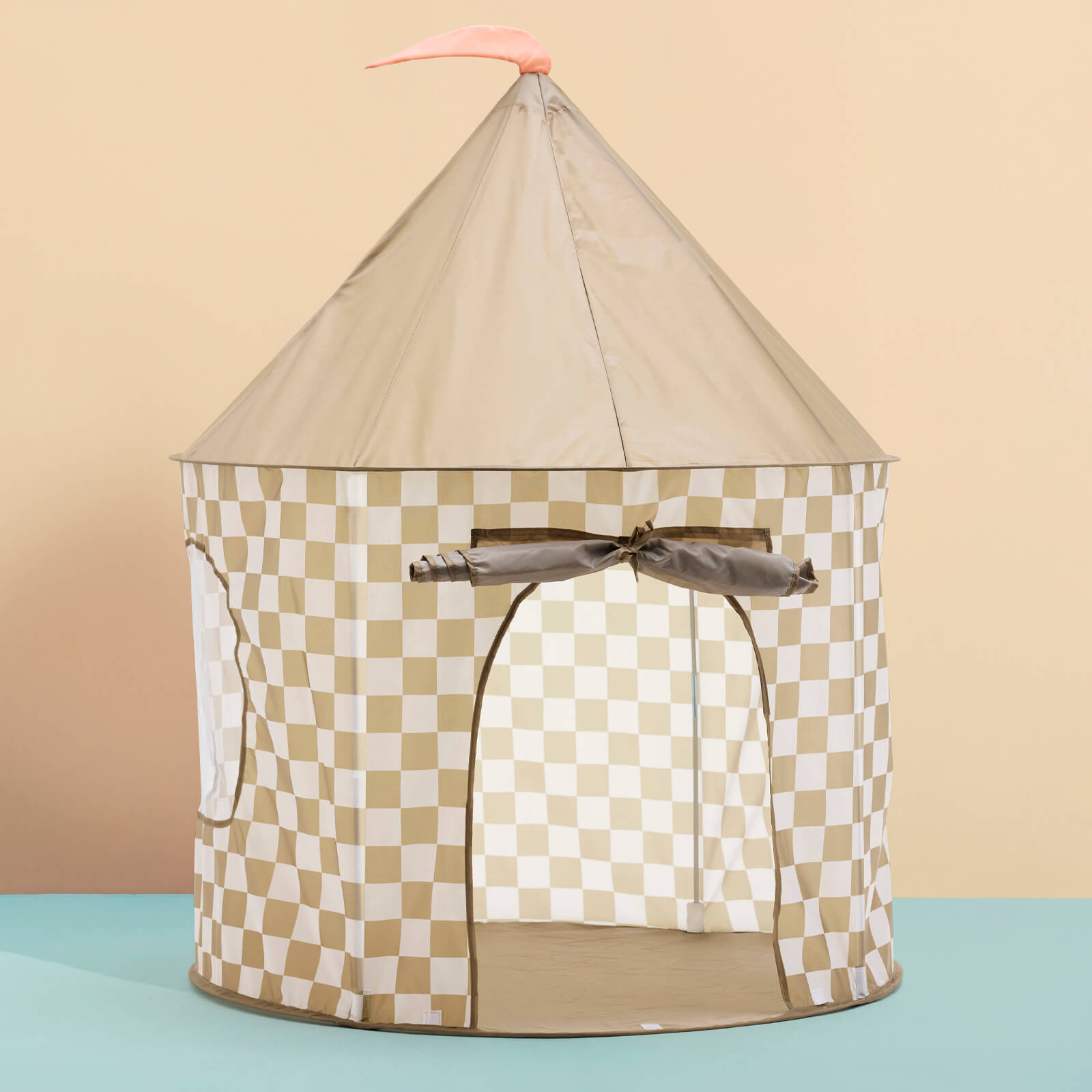 Play Tent Check Khaki