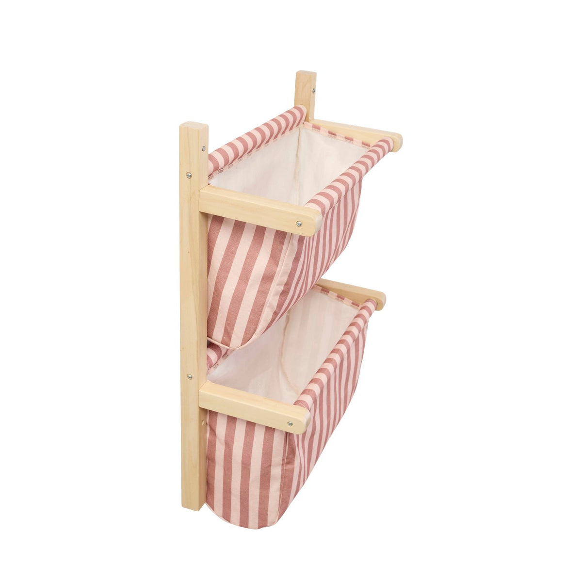 Wall Storage Textile Stripe Clay Pink