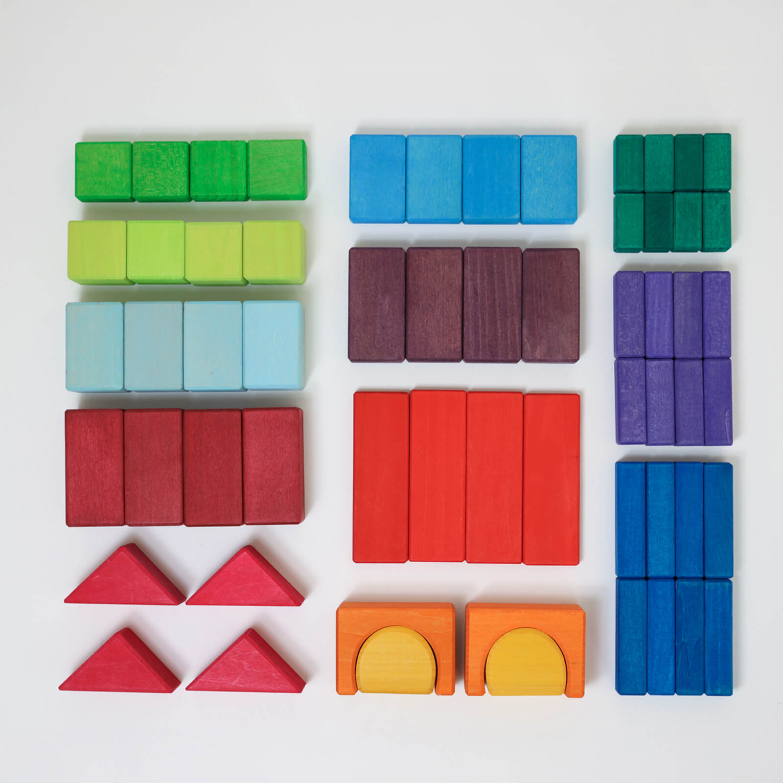 60 Coloured Geo Blocks Building Blocks