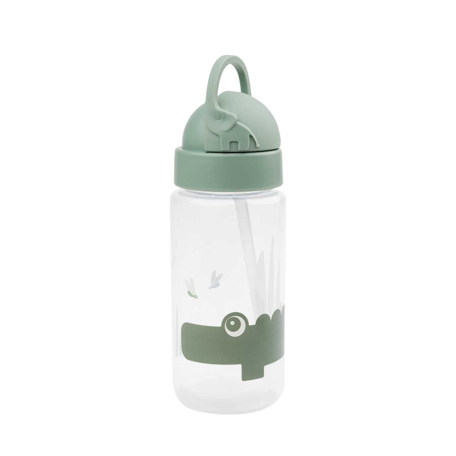 Straw Water Bottle - Croco Green