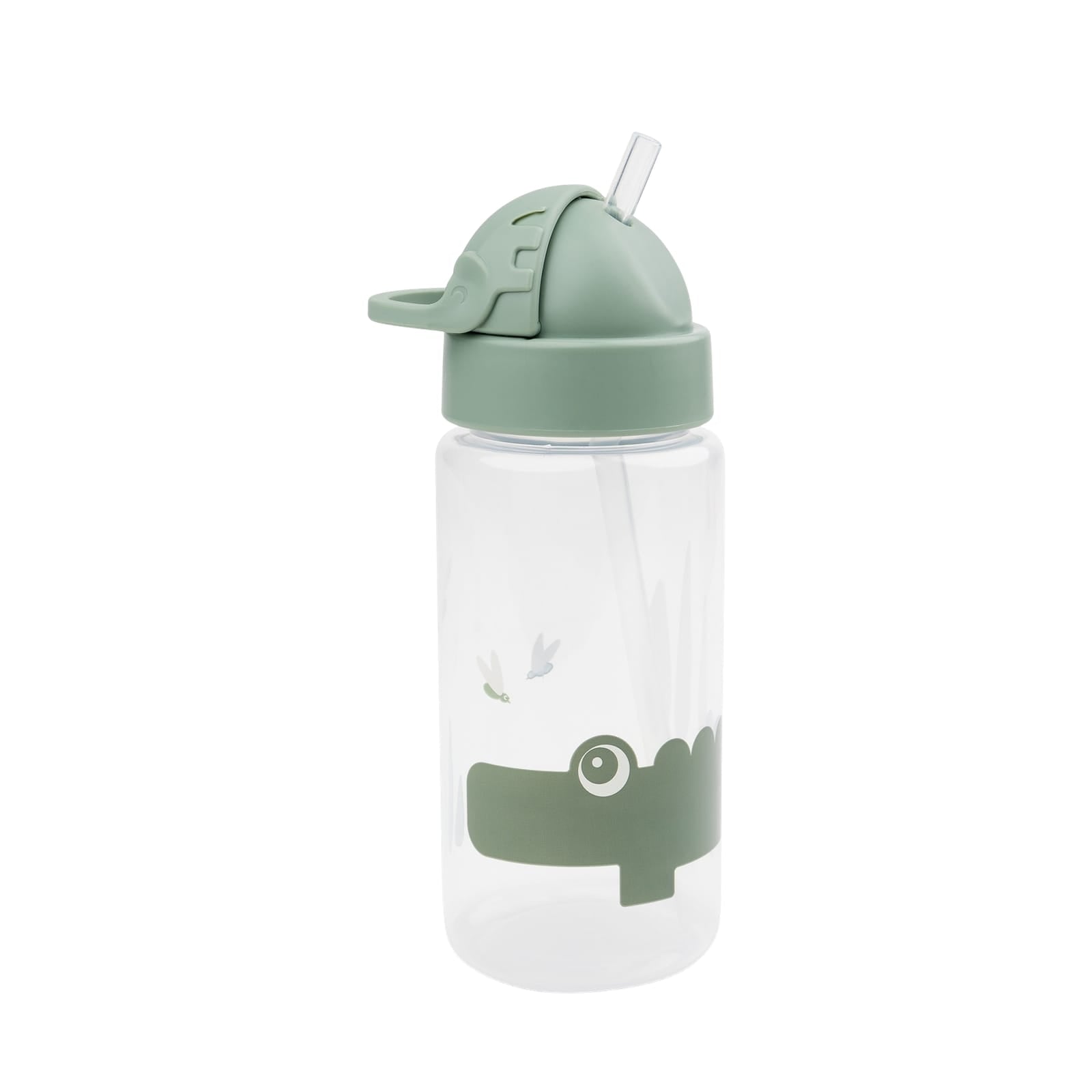 Straw Water Bottle - Croco Green