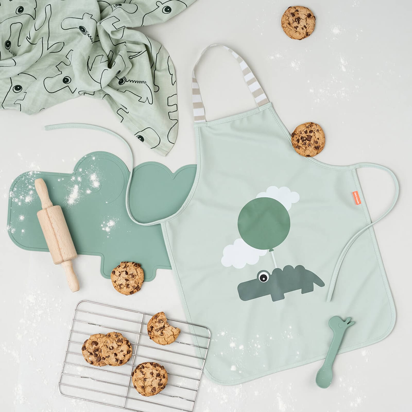 Silicone Placemat - Croco Green