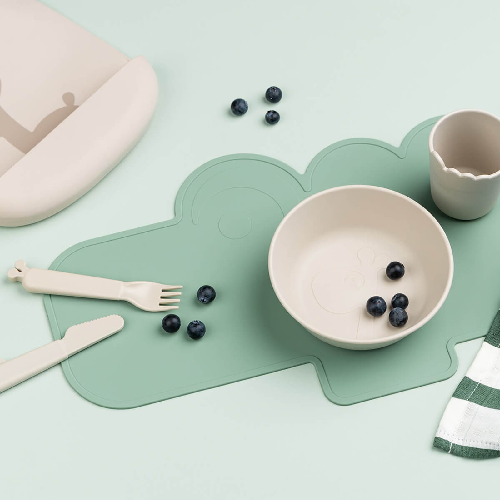 Silicone Placemat - Croco Green