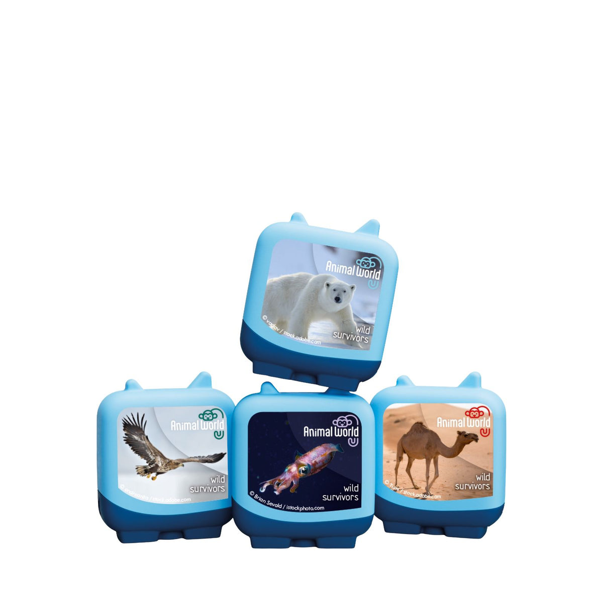 4 Pocket Tonies - Animal World - Wild Survivors