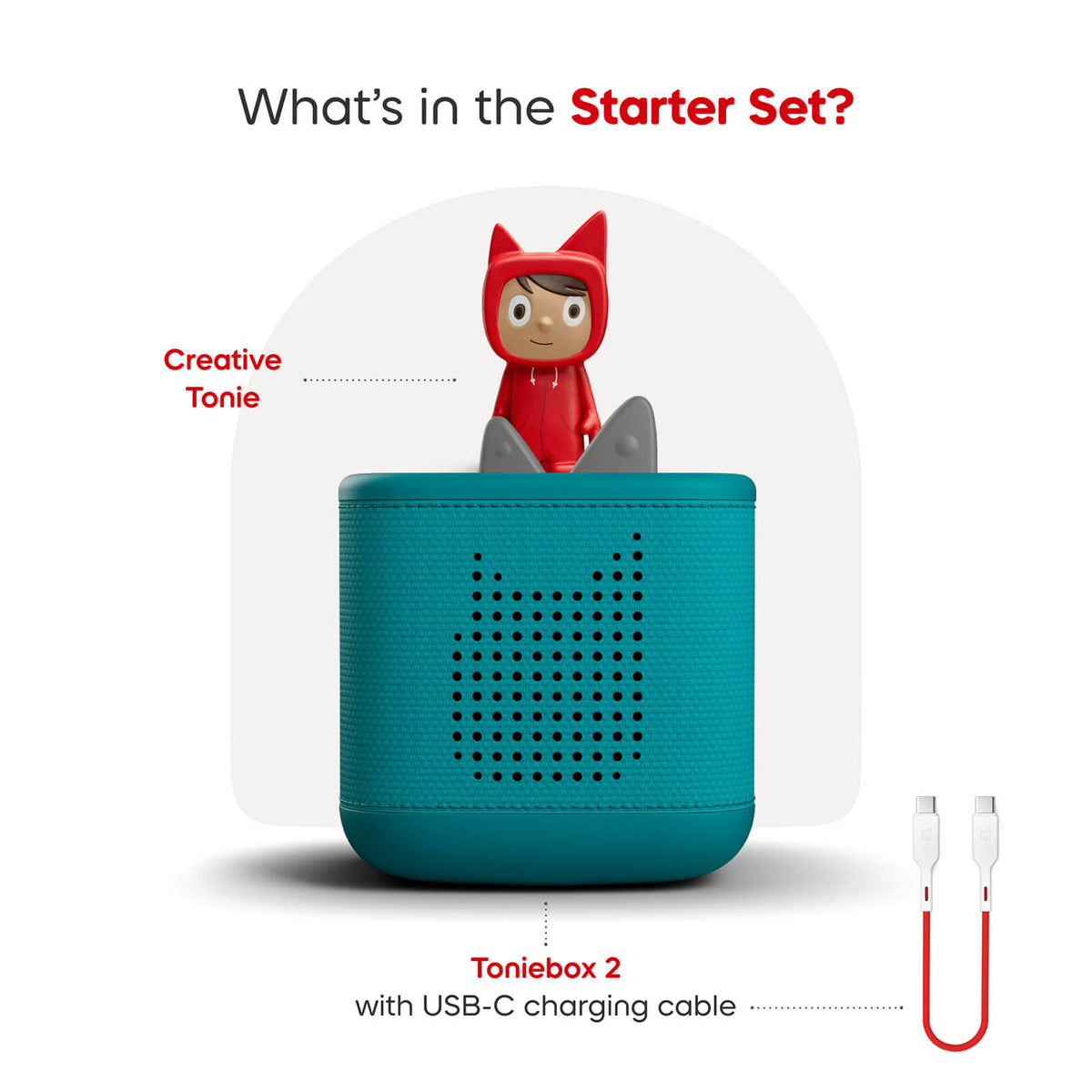 Toniebox 2 Starter Set with Creative Tonie Rubie - Teal