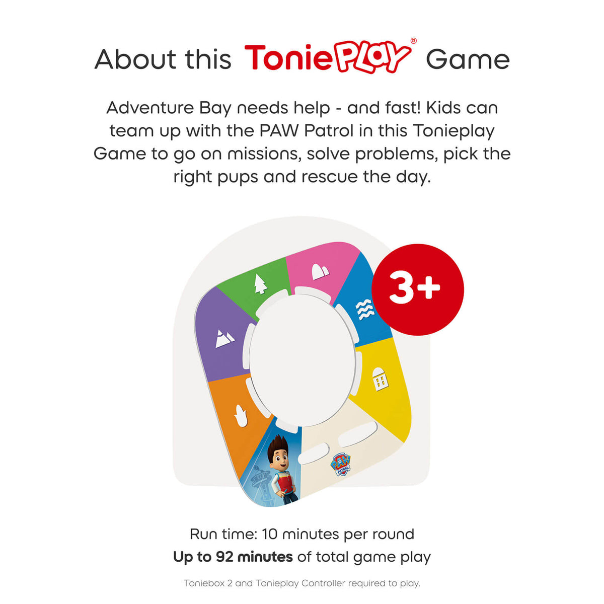 Toniebox 2 Play Set with Paw Patrol Chase - Grey