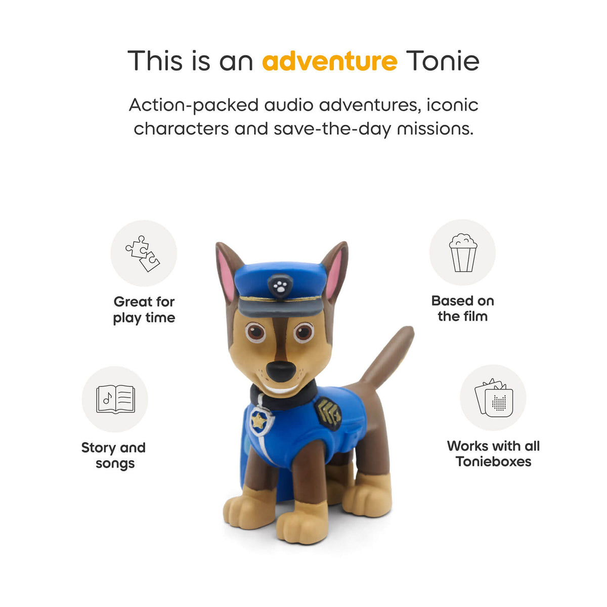 Toniebox 2 Play Set with Paw Patrol Chase - Grey