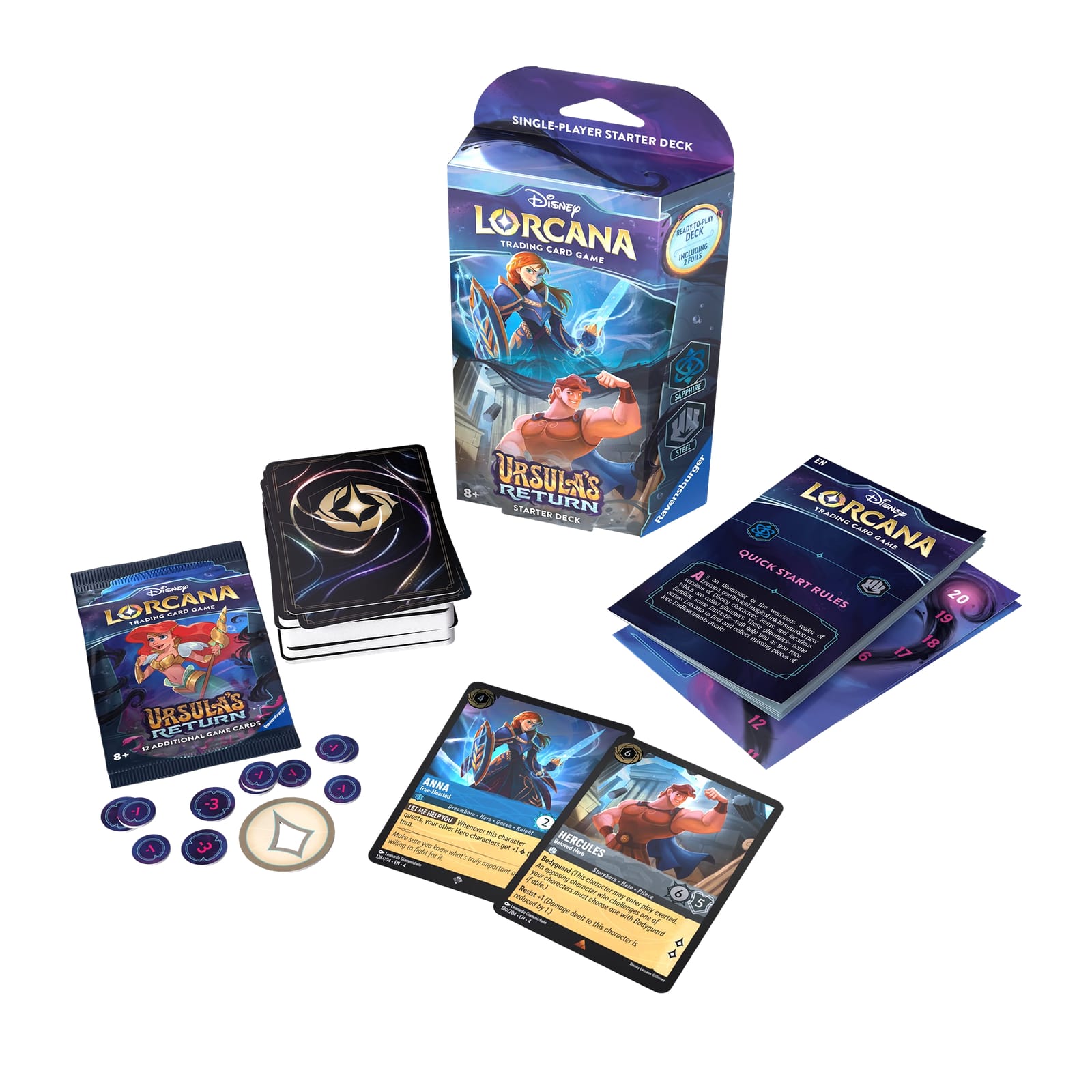 Trading Card Game Starter Deck - Ursula’s Return - Anna and Hercules