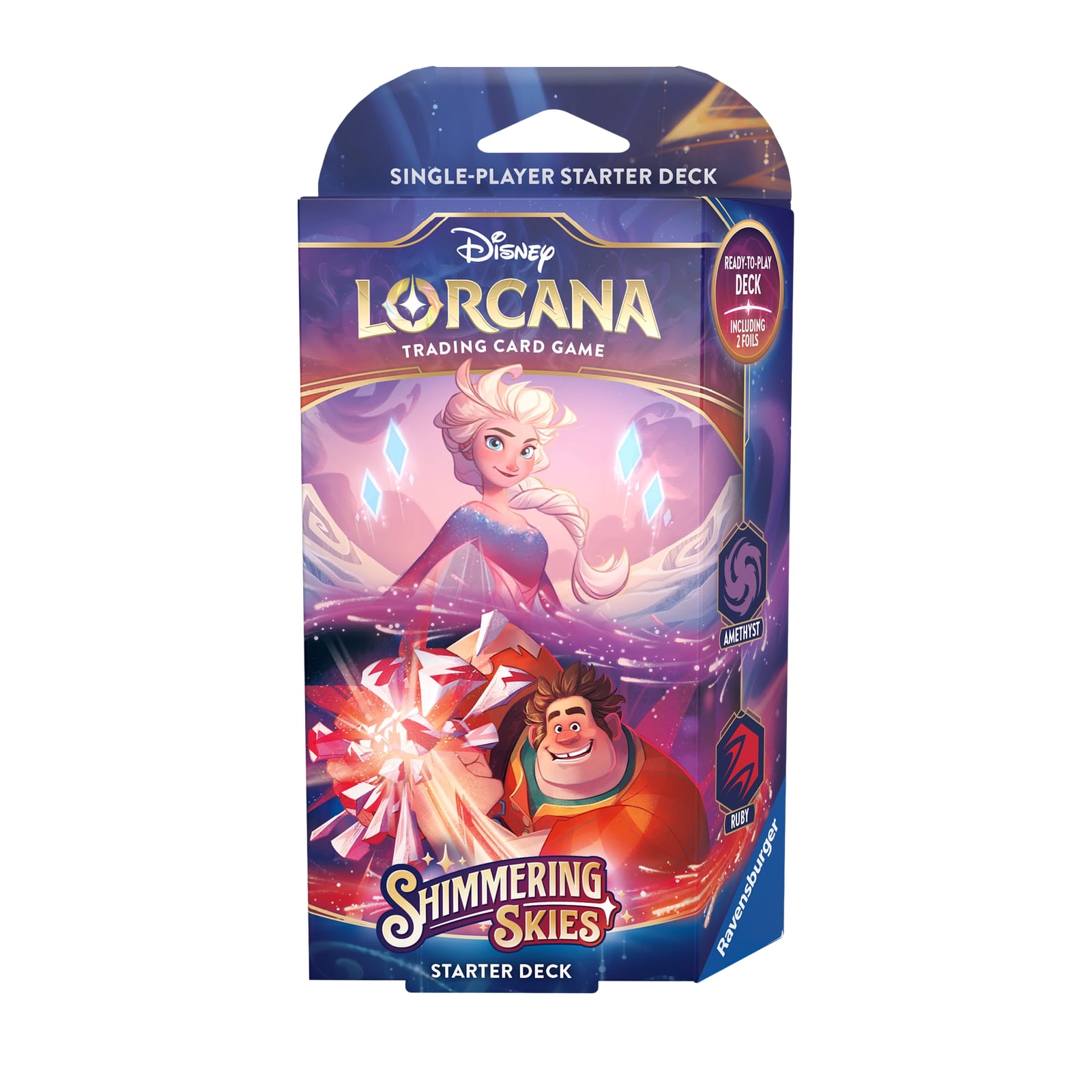 Trading Card Game Starter Deck - Shimmering Skies - Elsa and Wreck-It Ralph