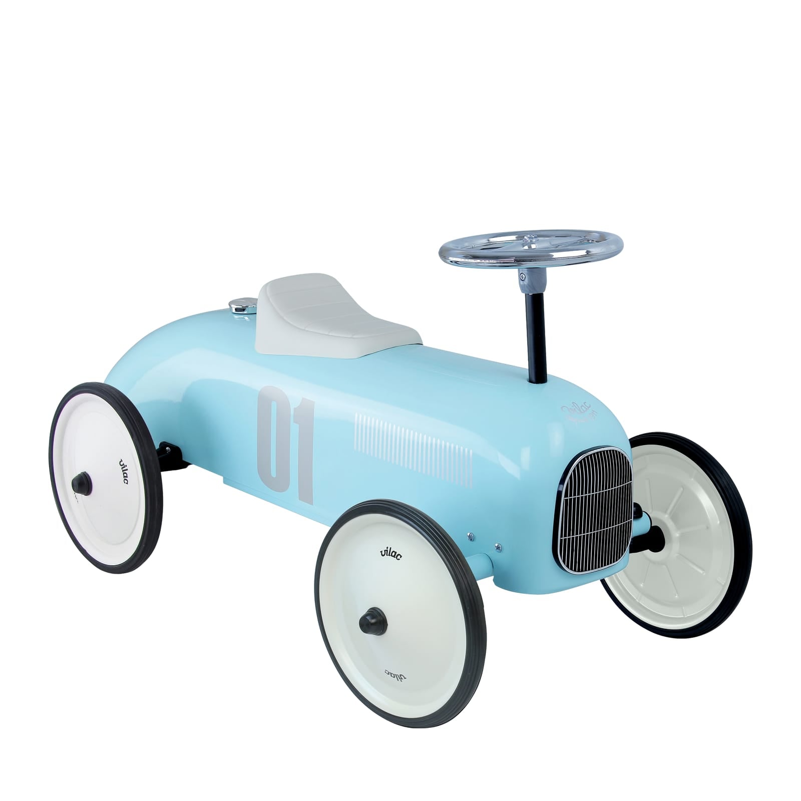 Metal Ride On Car - Light Blue