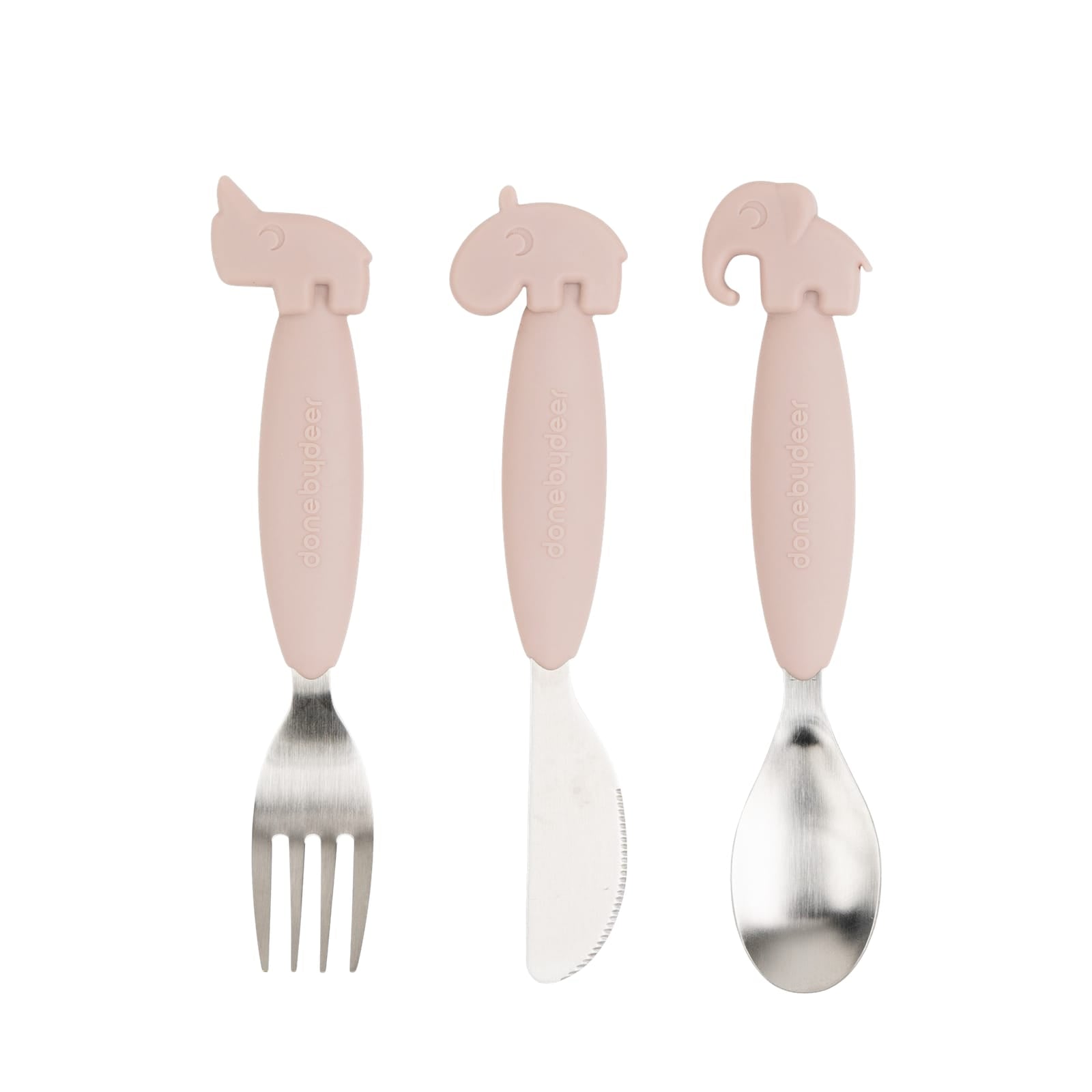 Easy Grip Cutlery Set - Deer Friends Powder