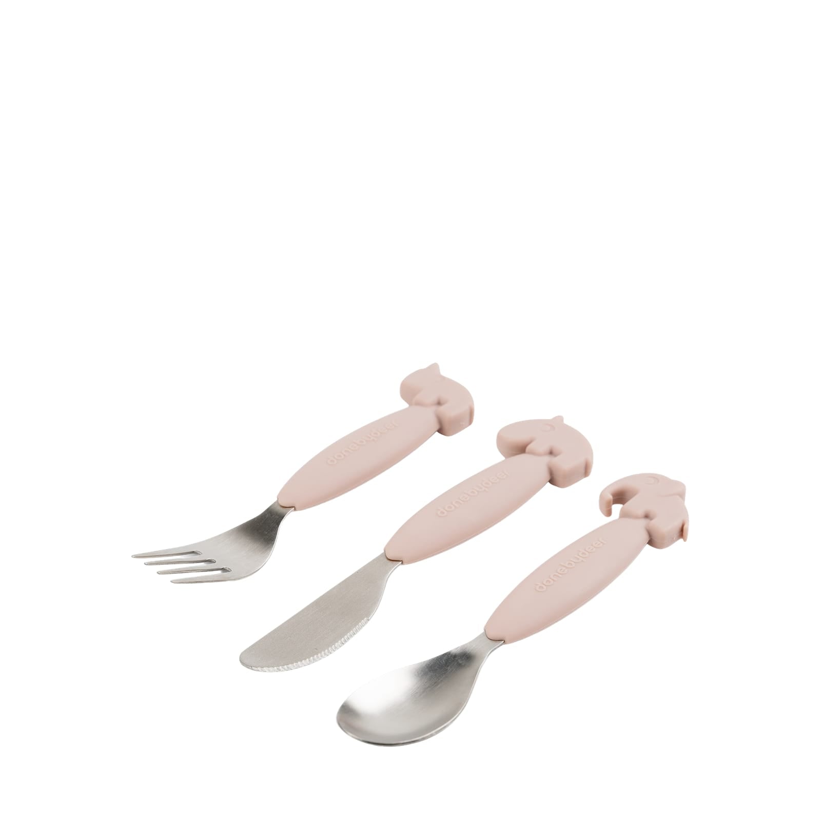 Easy Grip Cutlery Set - Deer Friends Powder