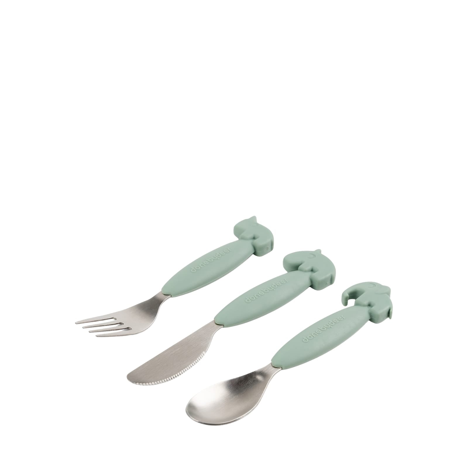 Easy Grip Cutlery Set - Deer Friends Green