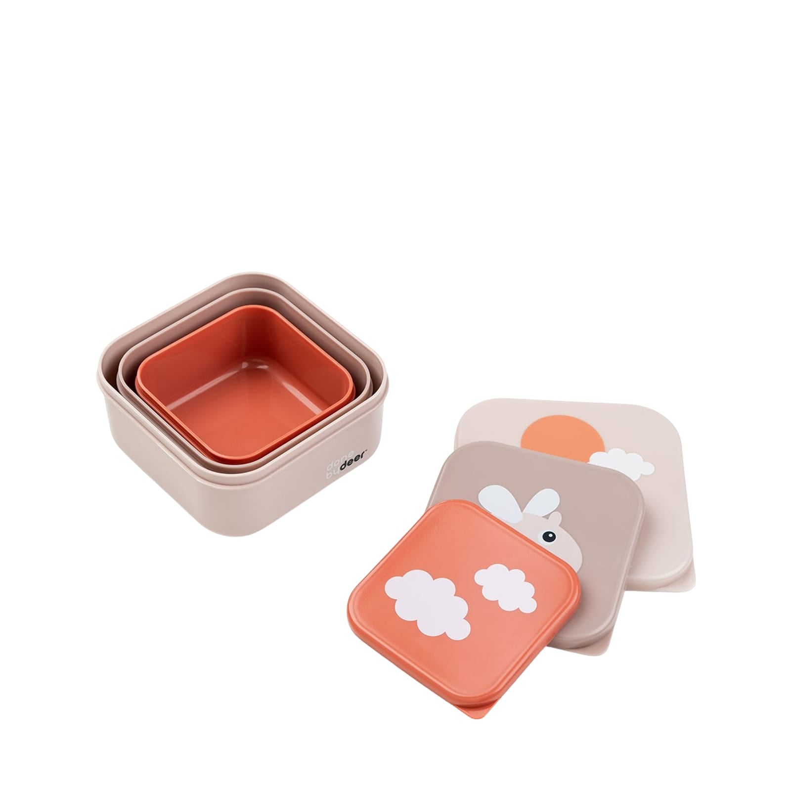 Snack Box Set 3 Pieces - Happy Clouds Powder