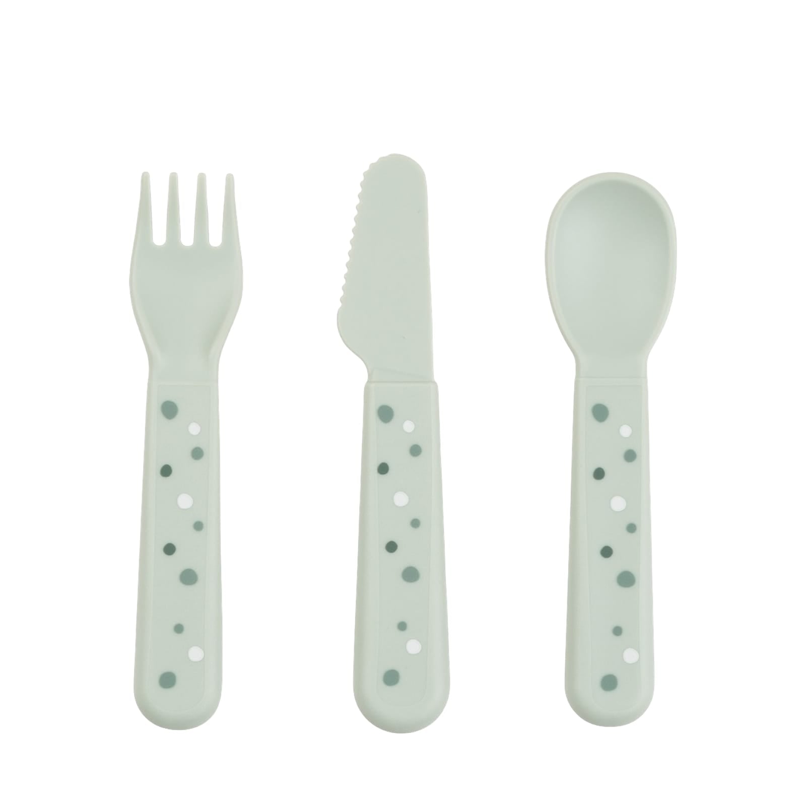 Cutlery Set - Happy Dots Green