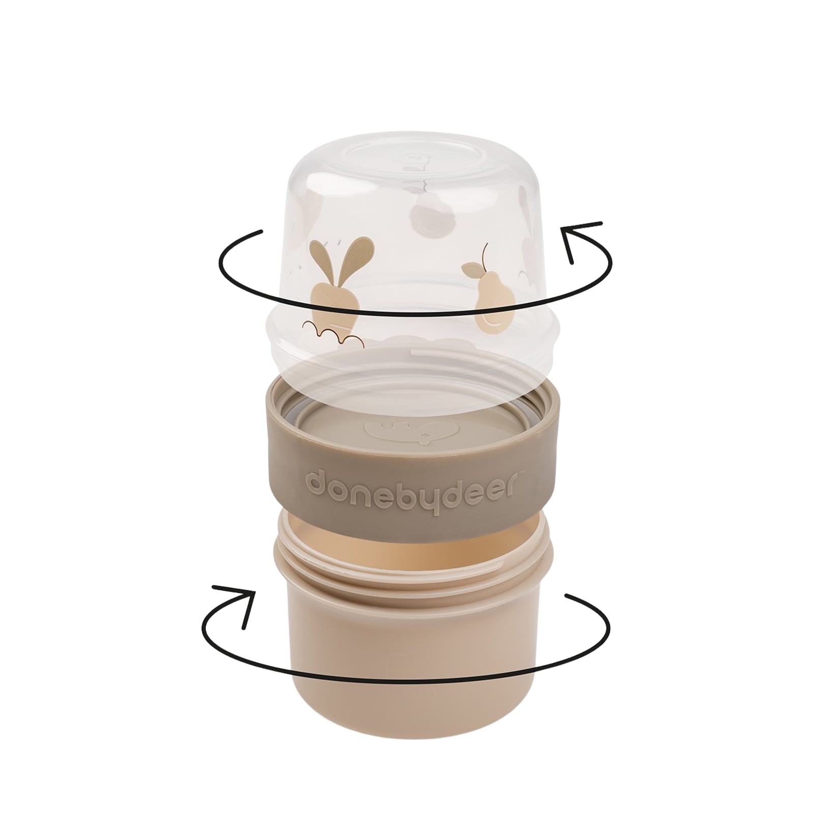 2 Way Small Snack Container - Birdee Sand