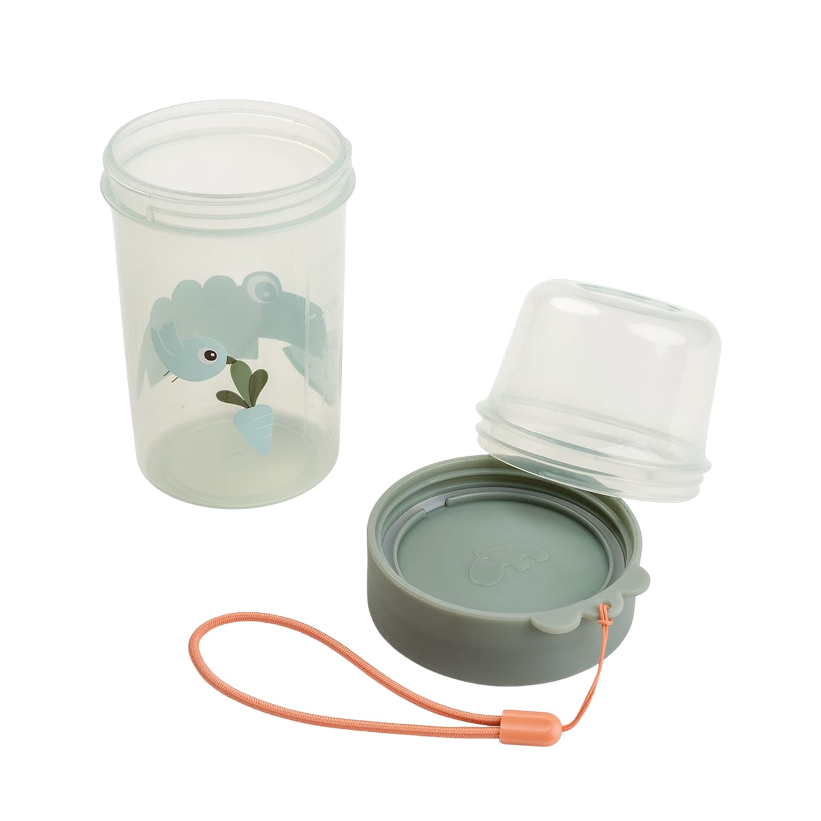 2 Way Large Snack Container - Croco Green