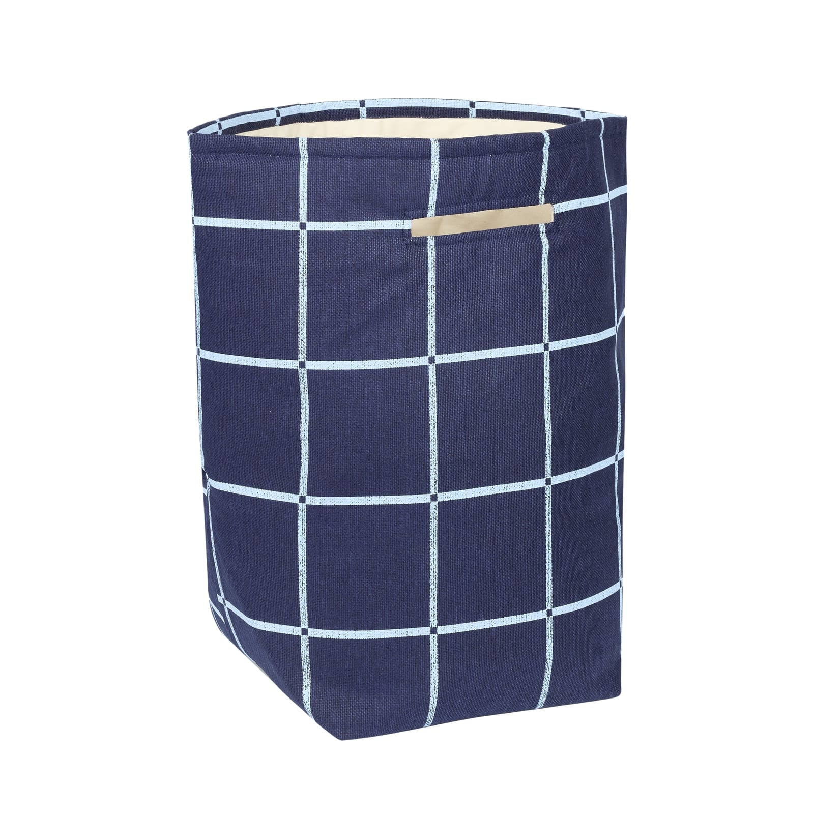 Large Storage Basket Vibes - Navy Blue Windowpane